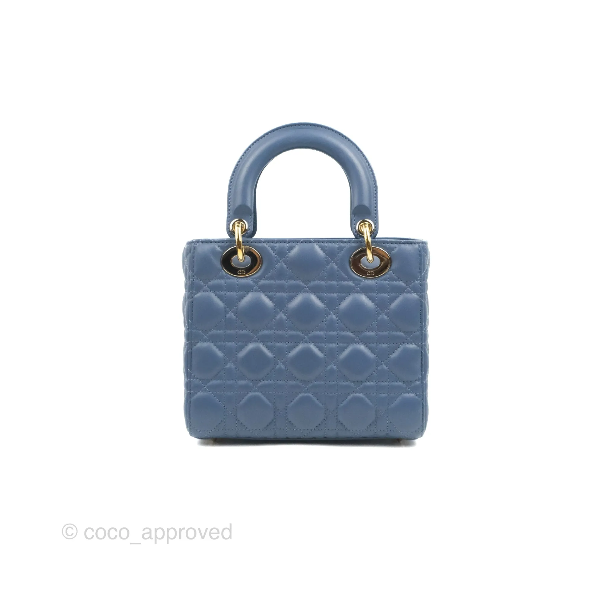 Christian Dior My ABCDior Lady Dior Blue Lambskin Gold Hardware