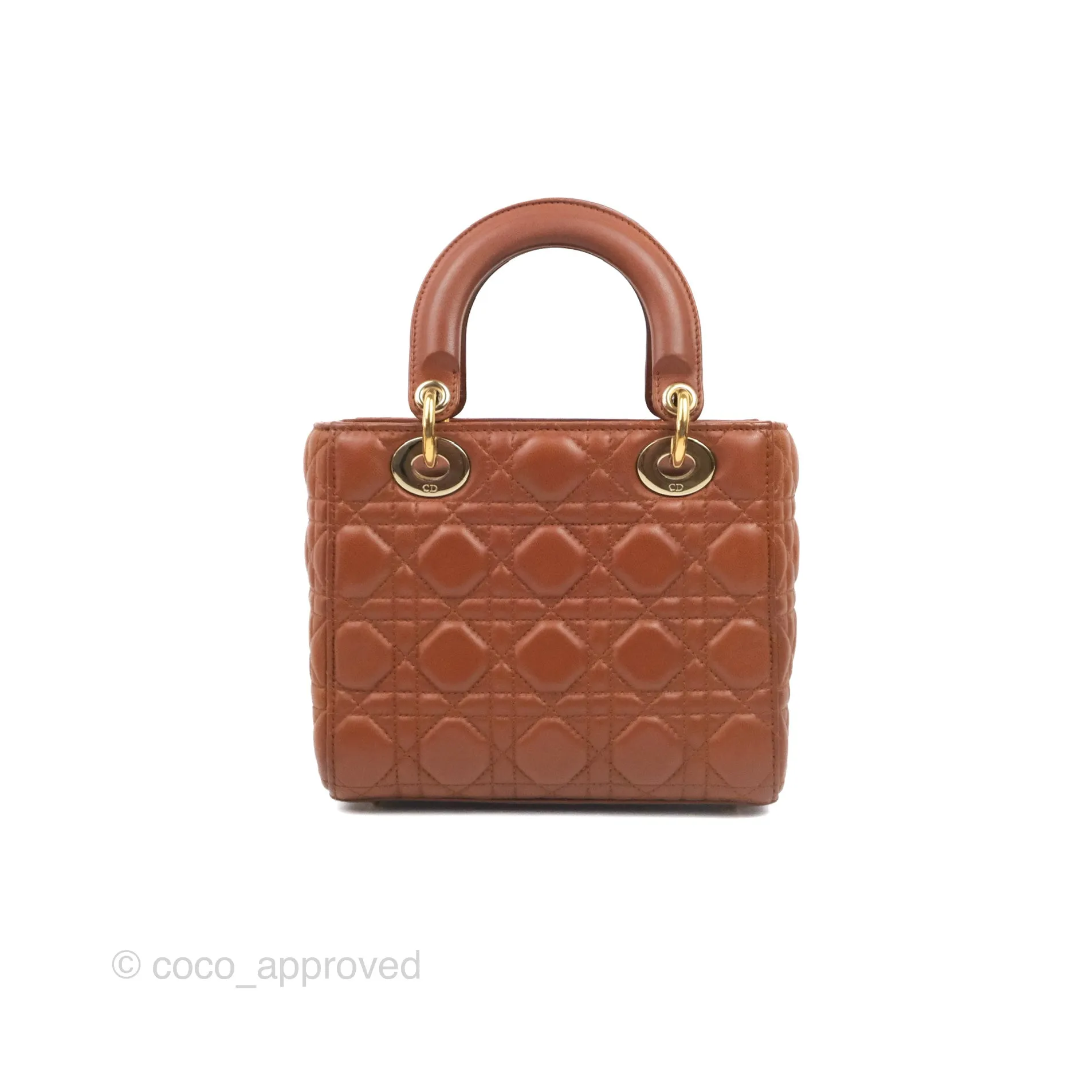Christian Dior My ABCDior Lady Dior Brown Lambskin Gold Hardware