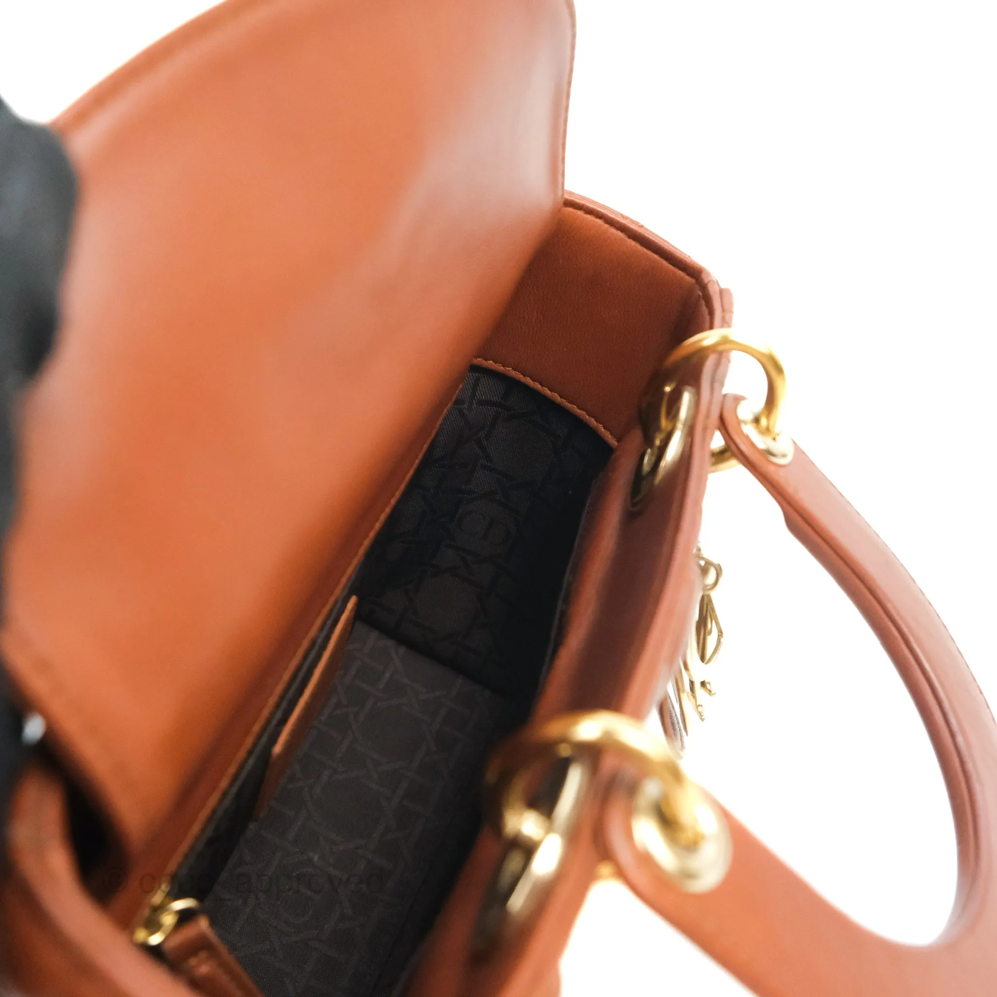 Christian Dior My ABCDior Lady Dior Brown Lambskin Gold Hardware