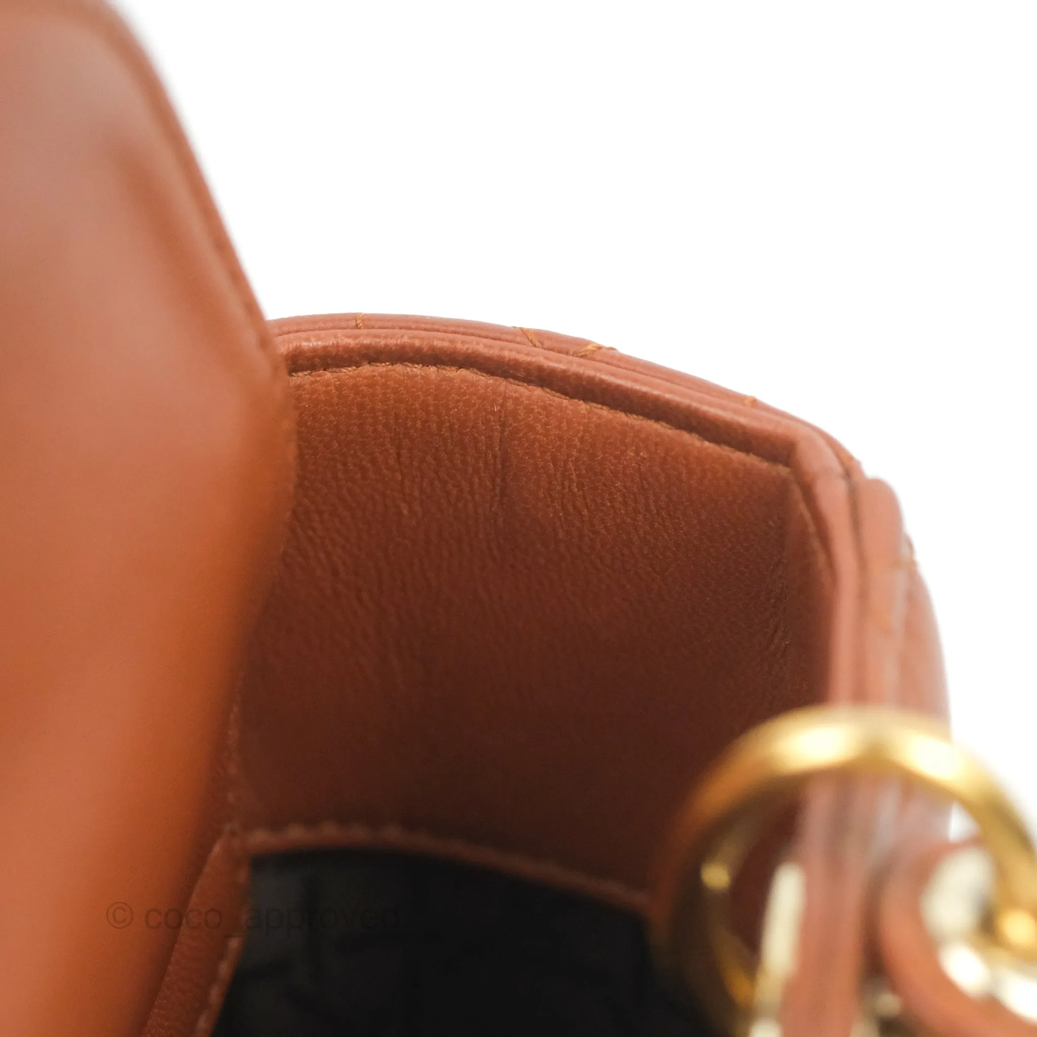 Christian Dior My ABCDior Lady Dior Brown Lambskin Gold Hardware