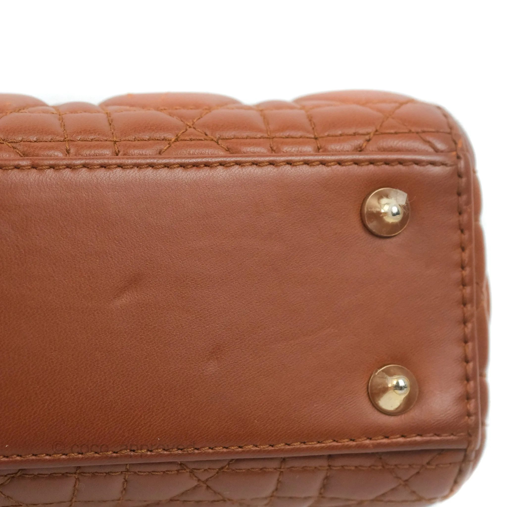 Christian Dior My ABCDior Lady Dior Brown Lambskin Gold Hardware