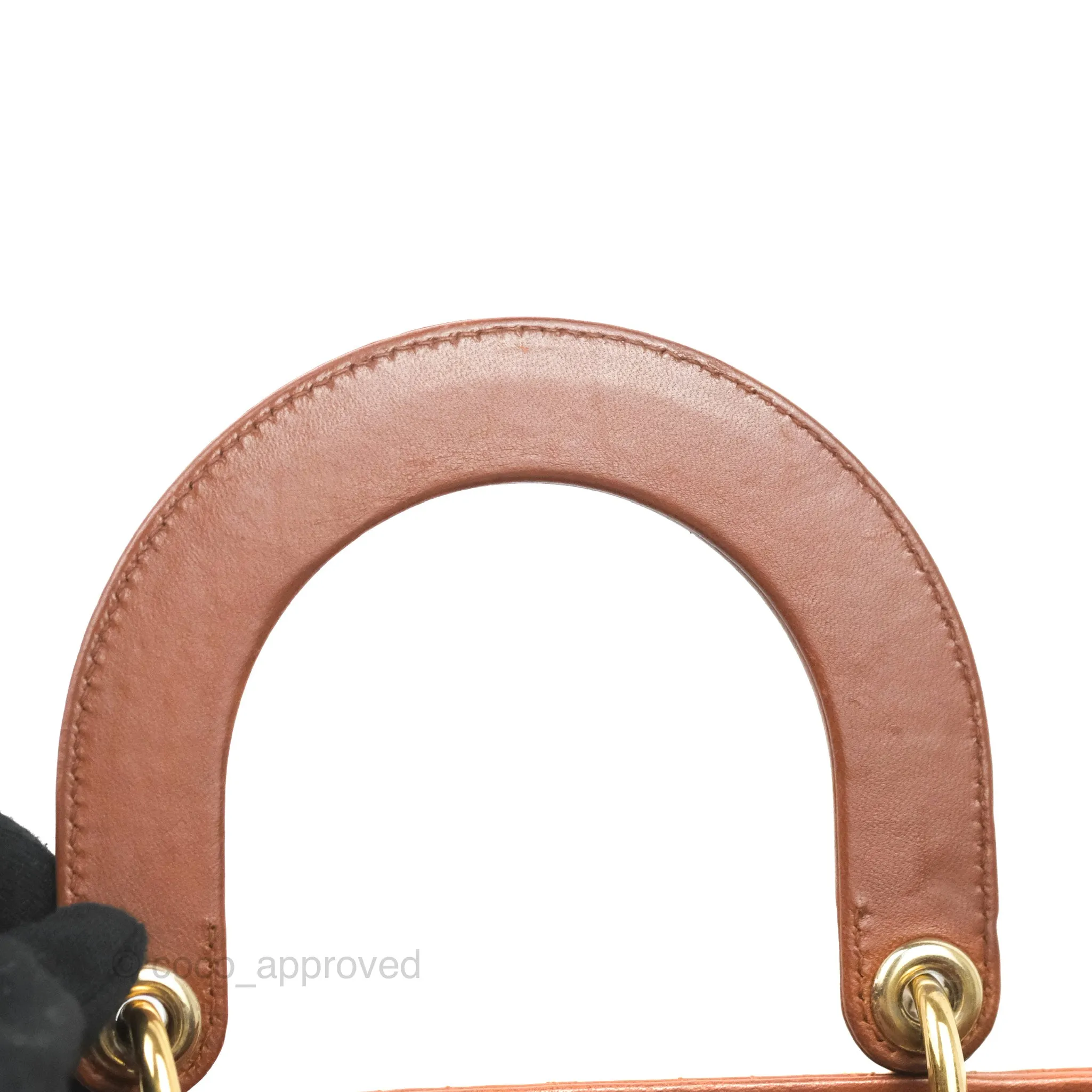 Christian Dior My ABCDior Lady Dior Brown Lambskin Gold Hardware