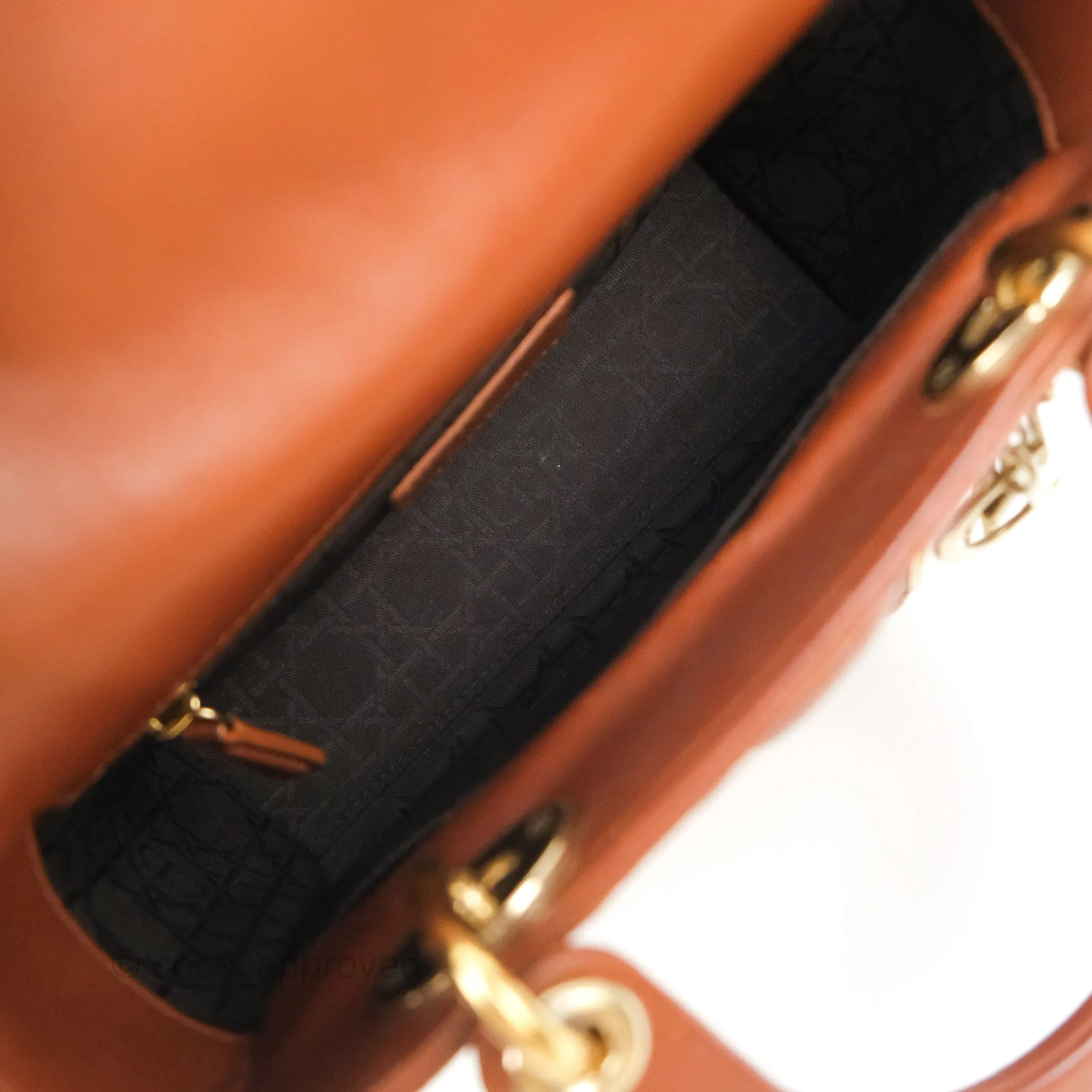 Christian Dior My ABCDior Lady Dior Brown Lambskin Gold Hardware