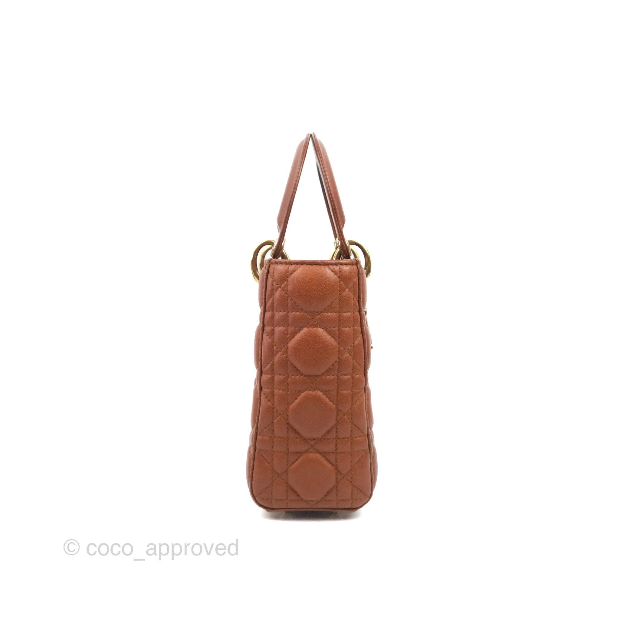 Christian Dior My ABCDior Lady Dior Brown Lambskin Gold Hardware