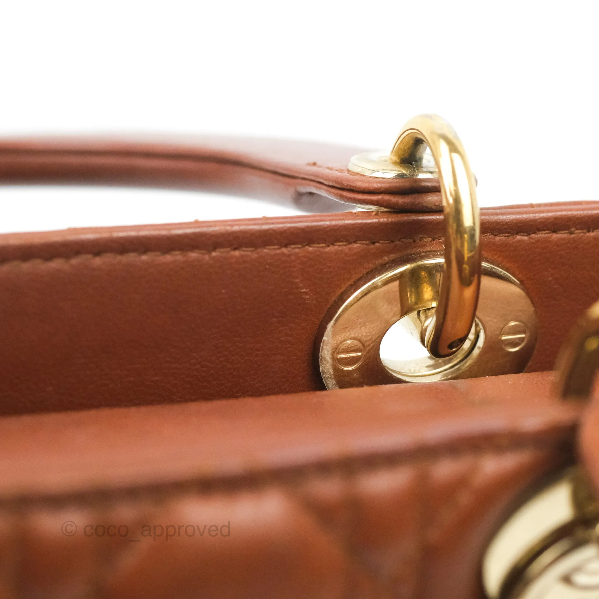 Christian Dior My ABCDior Lady Dior Brown Lambskin Gold Hardware