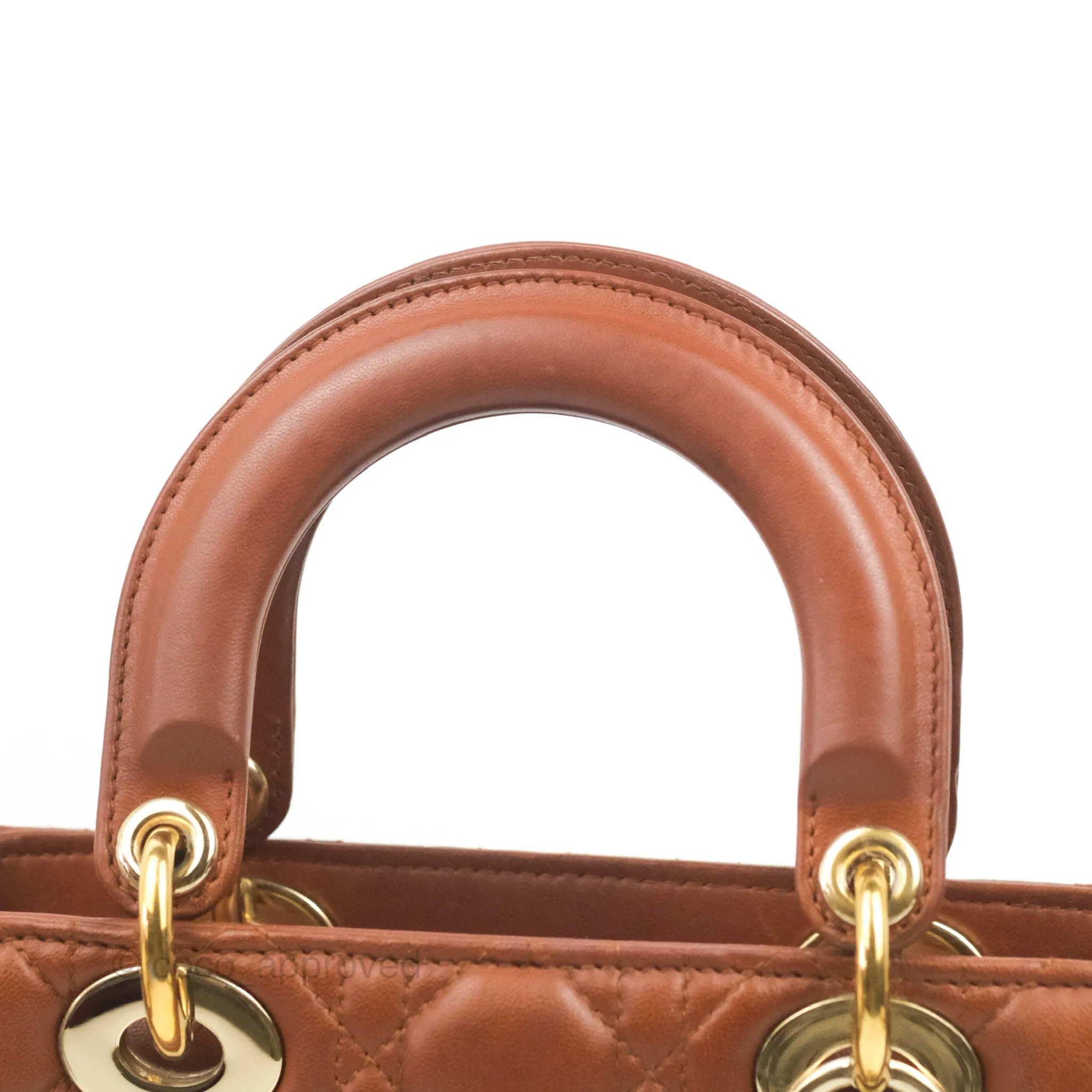 Christian Dior My ABCDior Lady Dior Brown Lambskin Gold Hardware