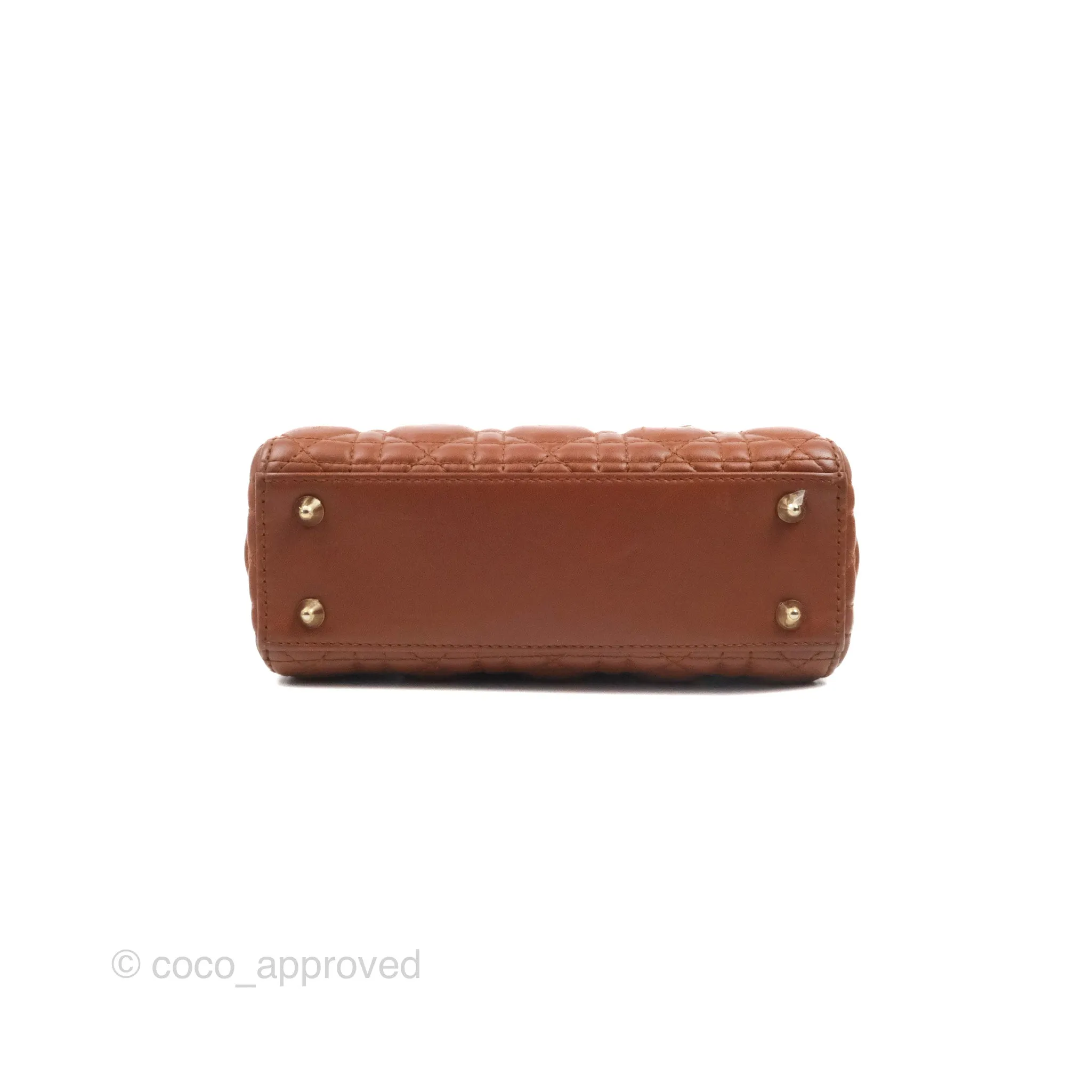 Christian Dior My ABCDior Lady Dior Brown Lambskin Gold Hardware