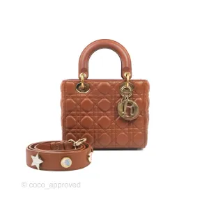 Christian Dior My ABCDior Lady Dior Brown Lambskin Gold Hardware