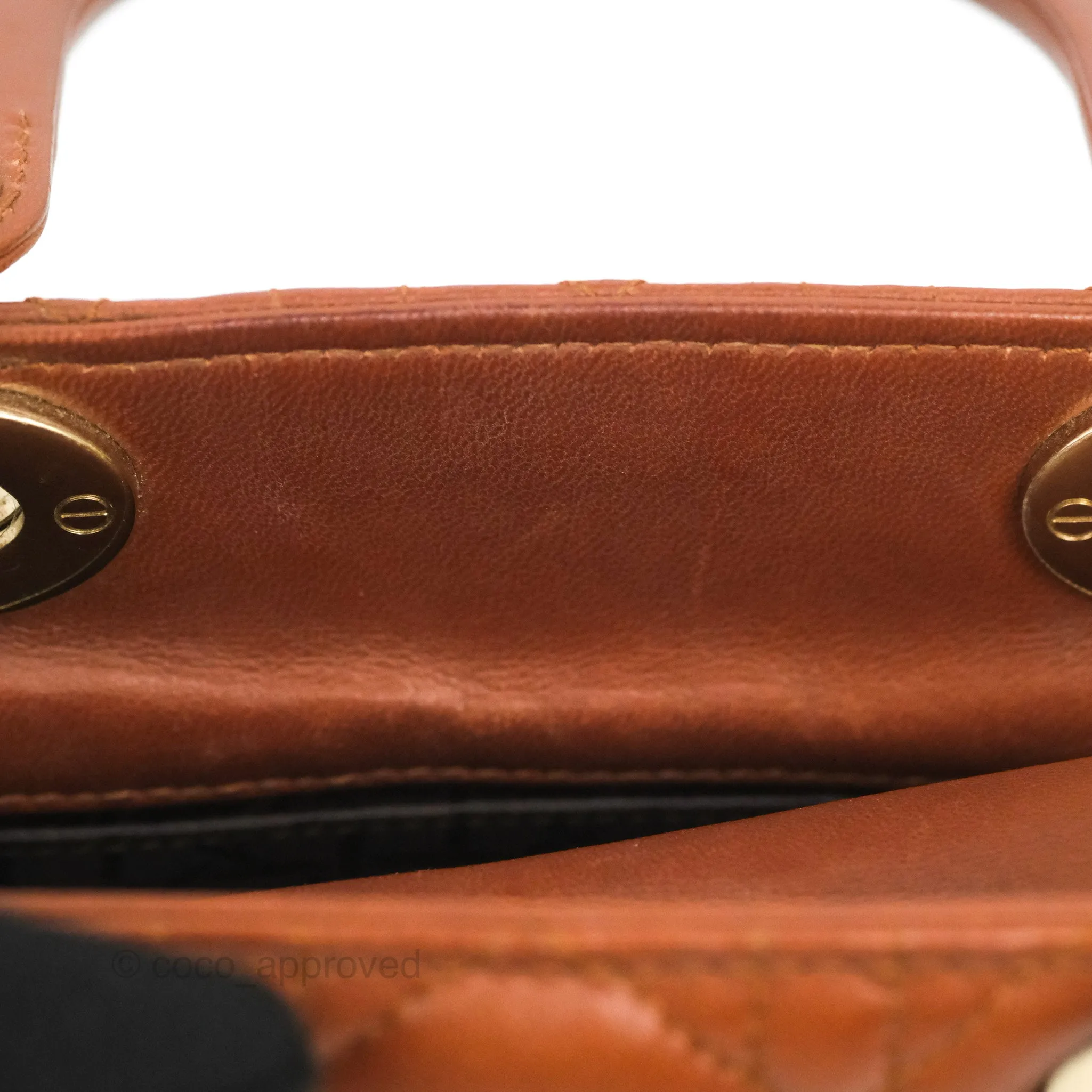Christian Dior My ABCDior Lady Dior Brown Lambskin Gold Hardware