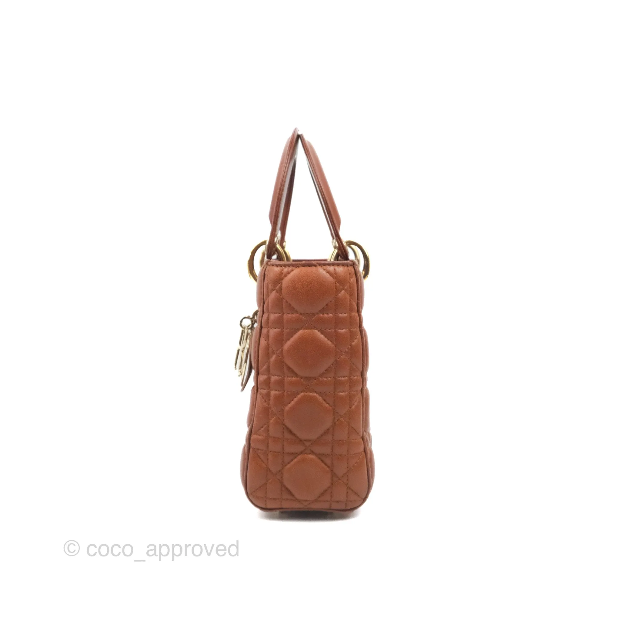 Christian Dior My ABCDior Lady Dior Brown Lambskin Gold Hardware