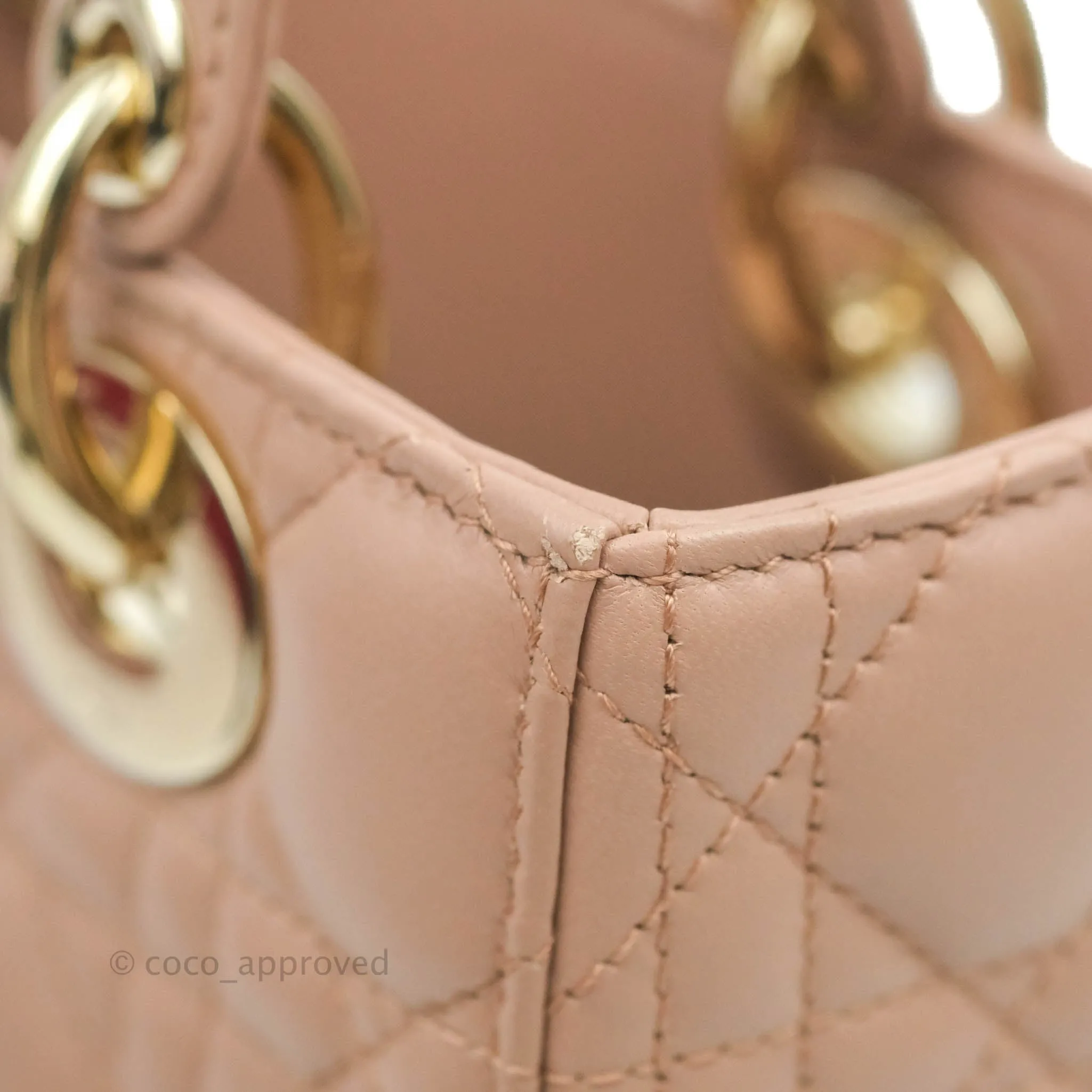 Christian Dior My ABCDior Lady Dior Fard Blush Lambskin Gold Hardware