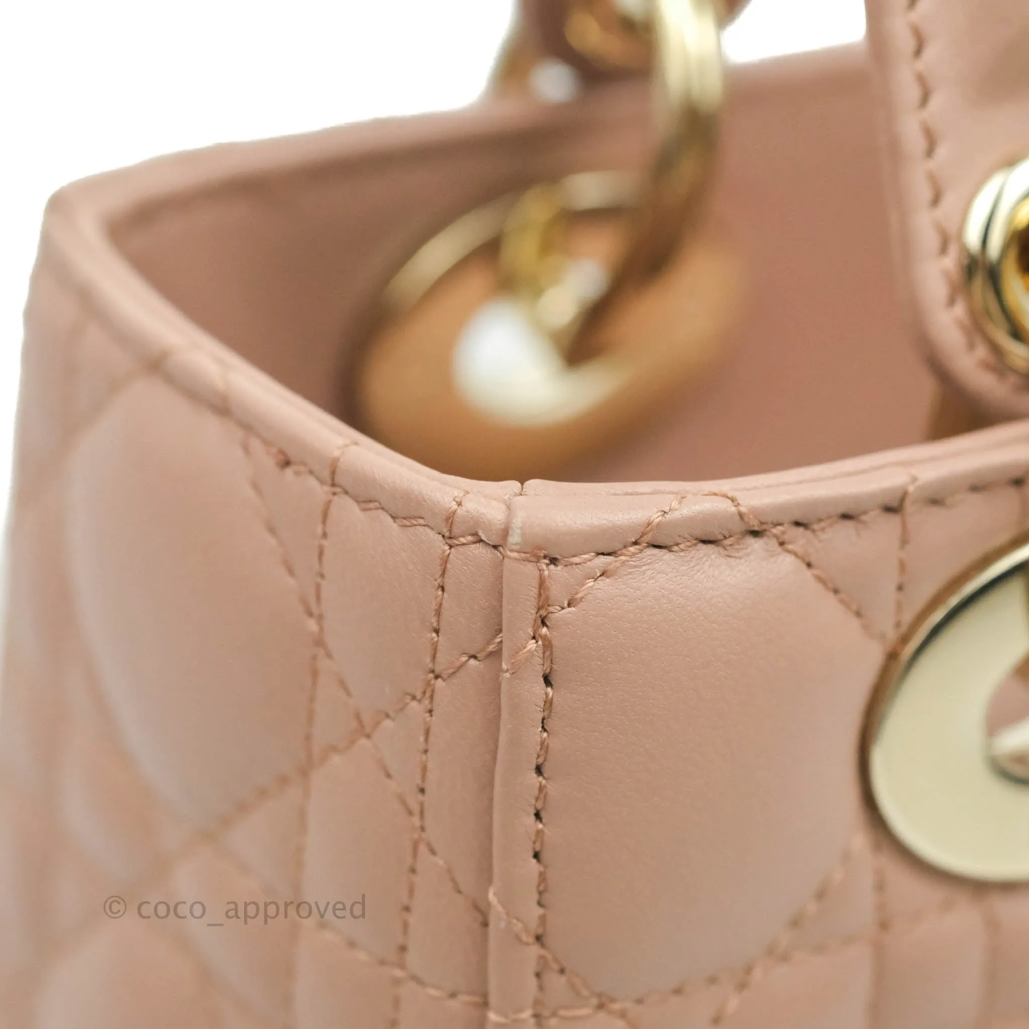 Christian Dior My ABCDior Lady Dior Fard Blush Lambskin Gold Hardware