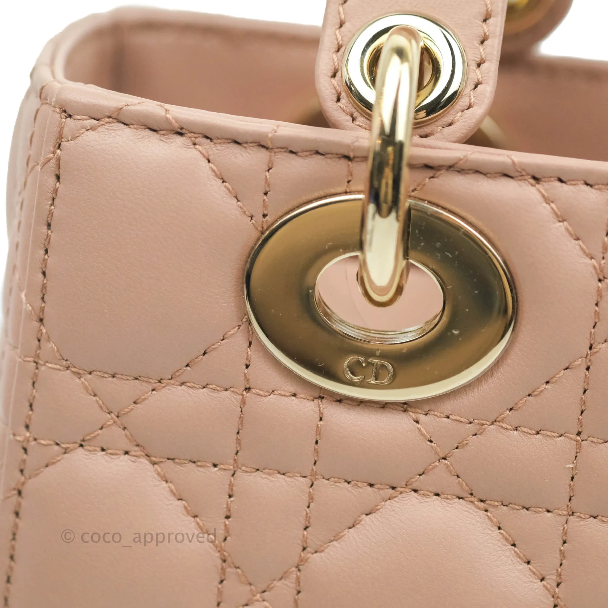 Christian Dior My ABCDior Lady Dior Fard Blush Lambskin Gold Hardware