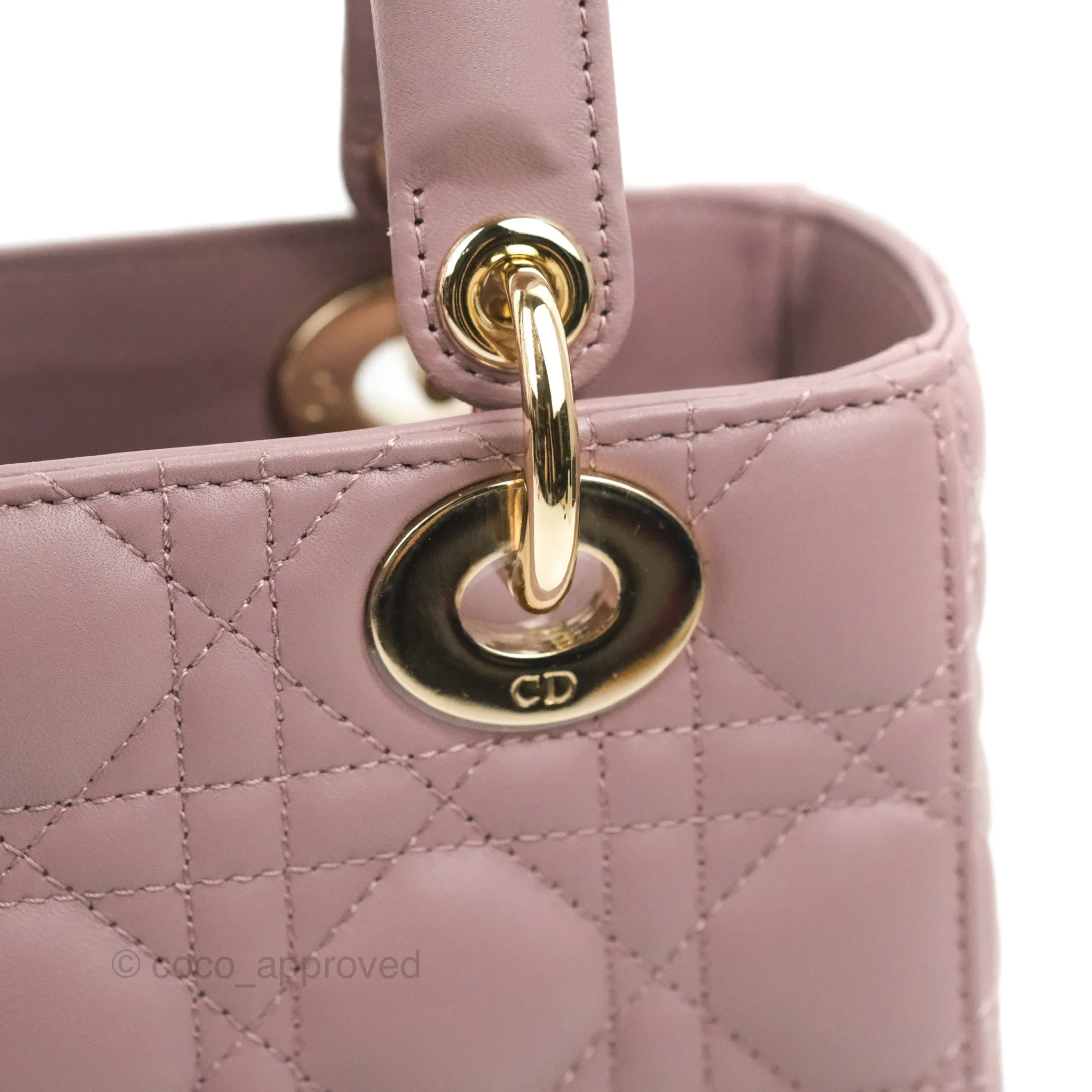 Christian Dior My ABCDior Lady Dior Peony Pink Lambskin Gold Hardware