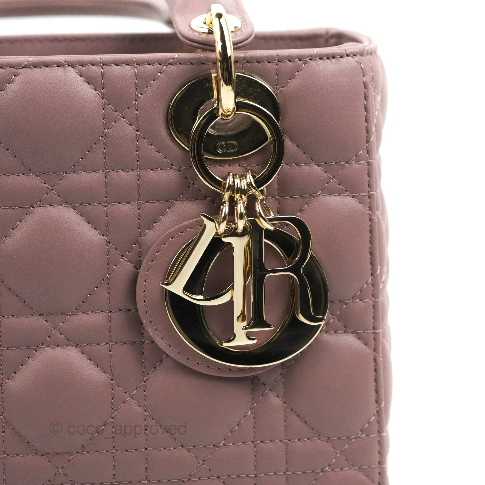 Christian Dior My ABCDior Lady Dior Peony Pink Lambskin Gold Hardware