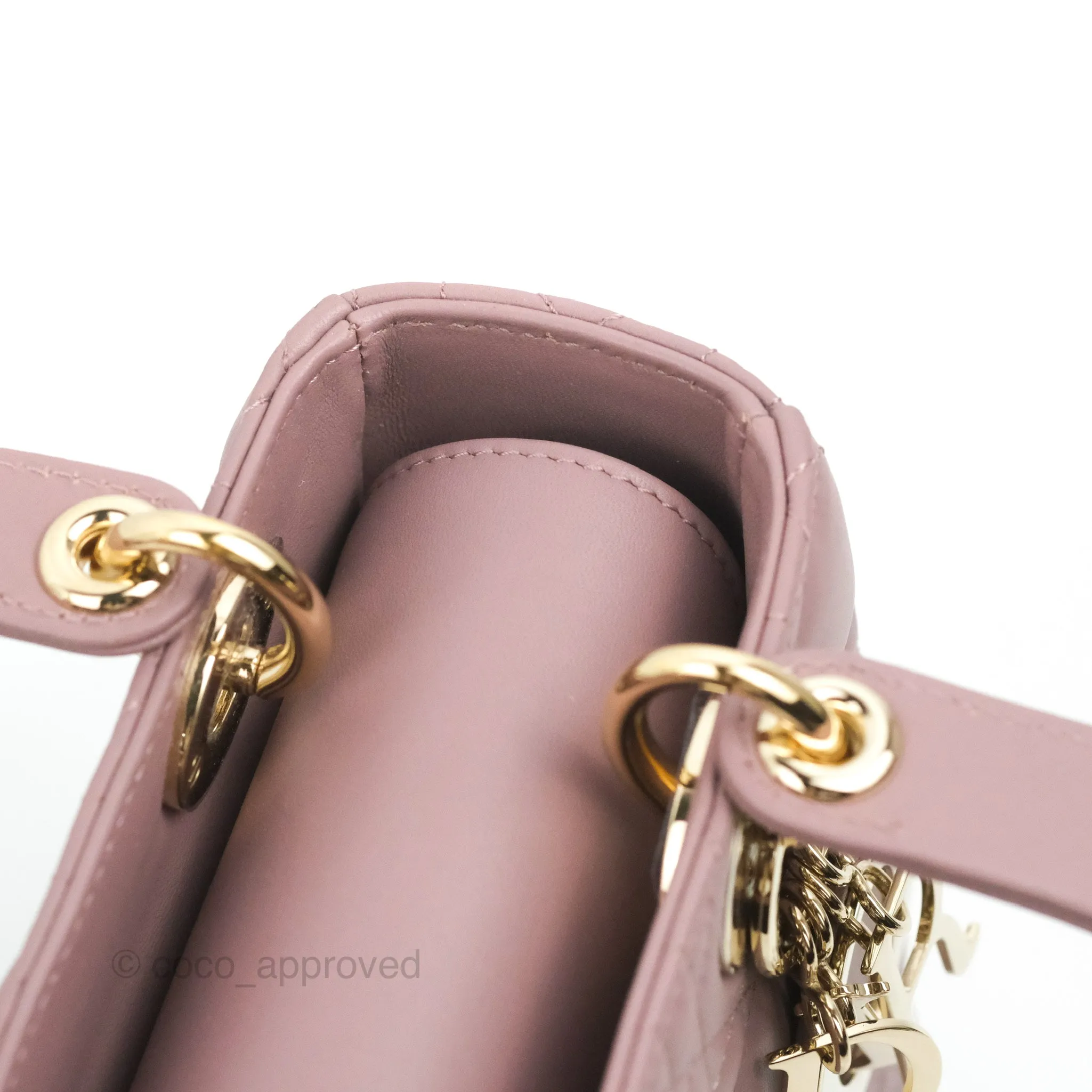 Christian Dior My ABCDior Lady Dior Peony Pink Lambskin Gold Hardware