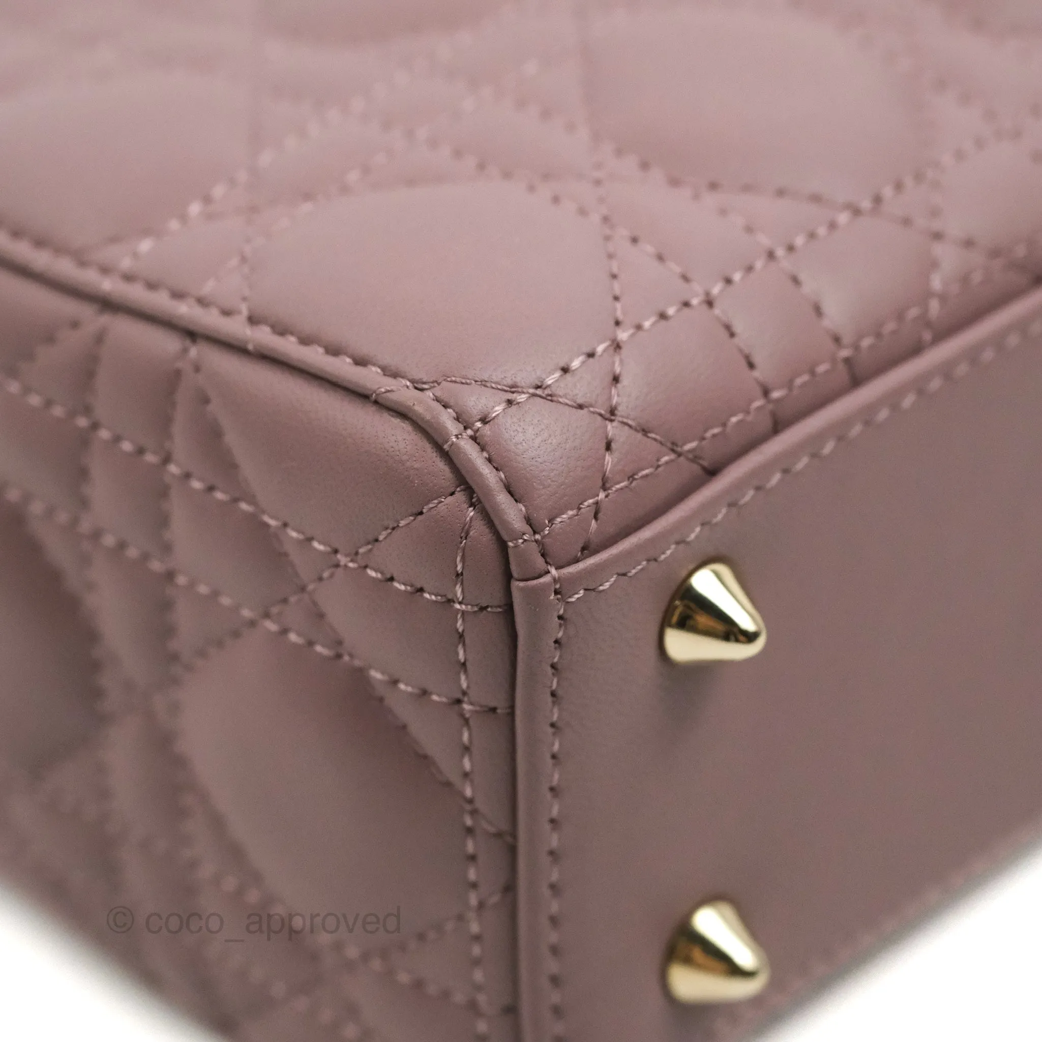 Christian Dior My ABCDior Lady Dior Peony Pink Lambskin Gold Hardware