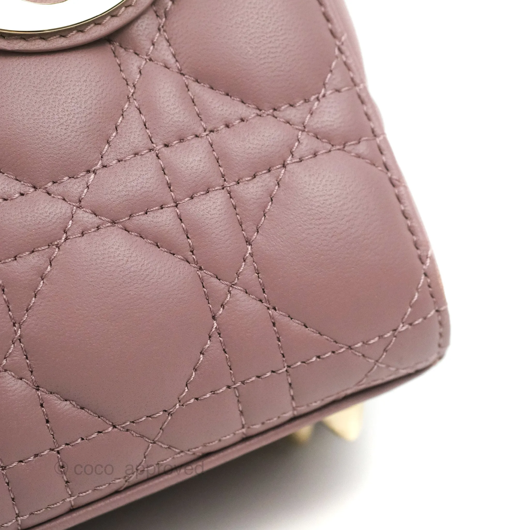Christian Dior My ABCDior Lady Dior Peony Pink Lambskin Gold Hardware