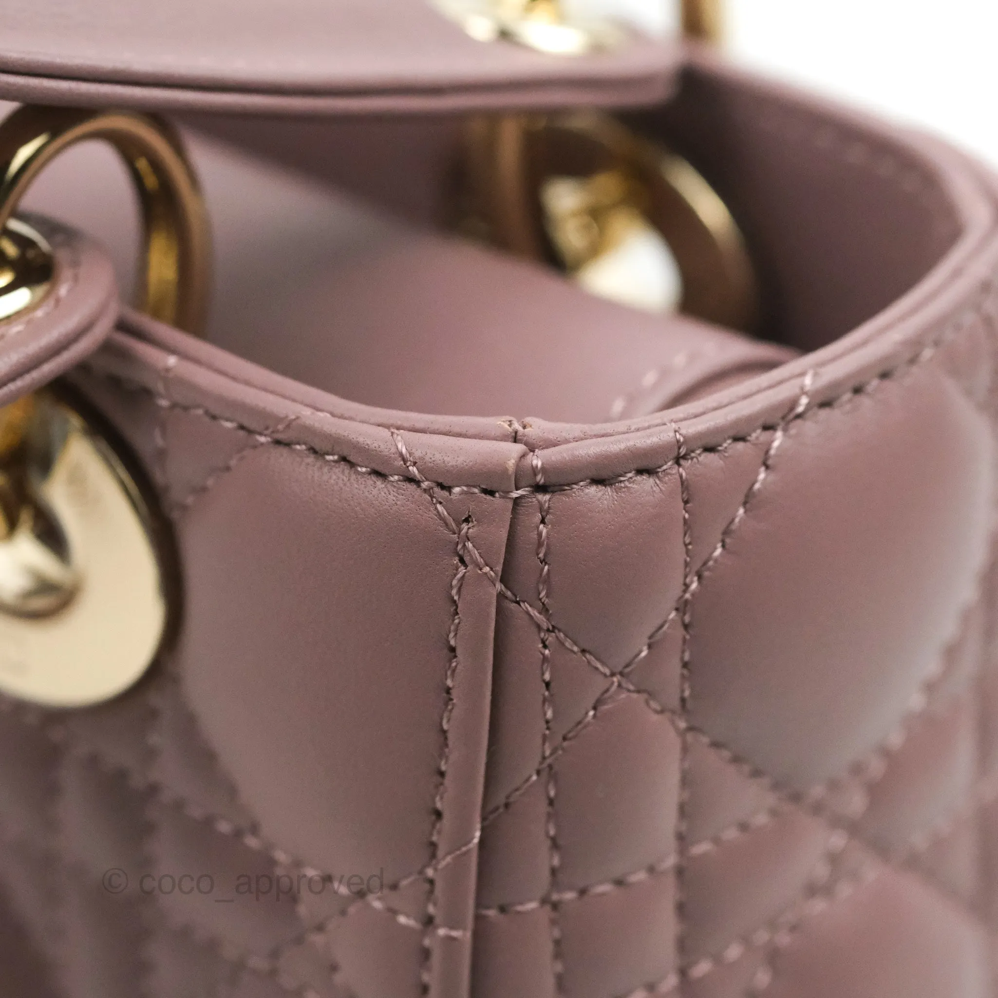Christian Dior My ABCDior Lady Dior Peony Pink Lambskin Gold Hardware