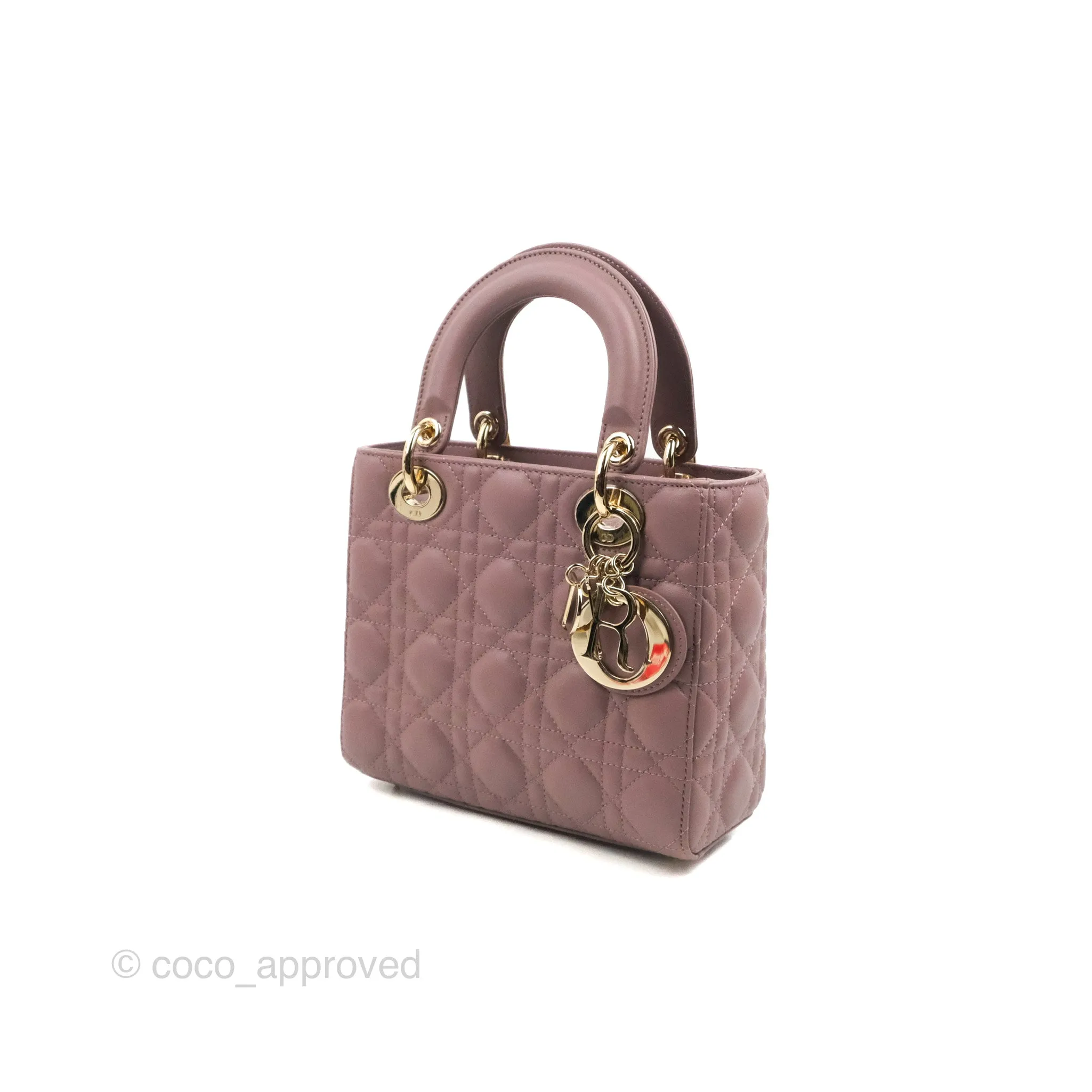 Christian Dior My ABCDior Lady Dior Peony Pink Lambskin Gold Hardware