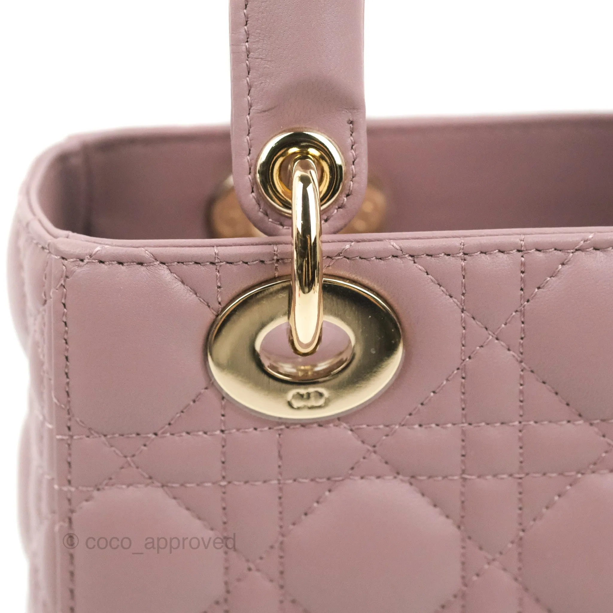 Christian Dior My ABCDior Lady Dior Peony Pink Lambskin Gold Hardware