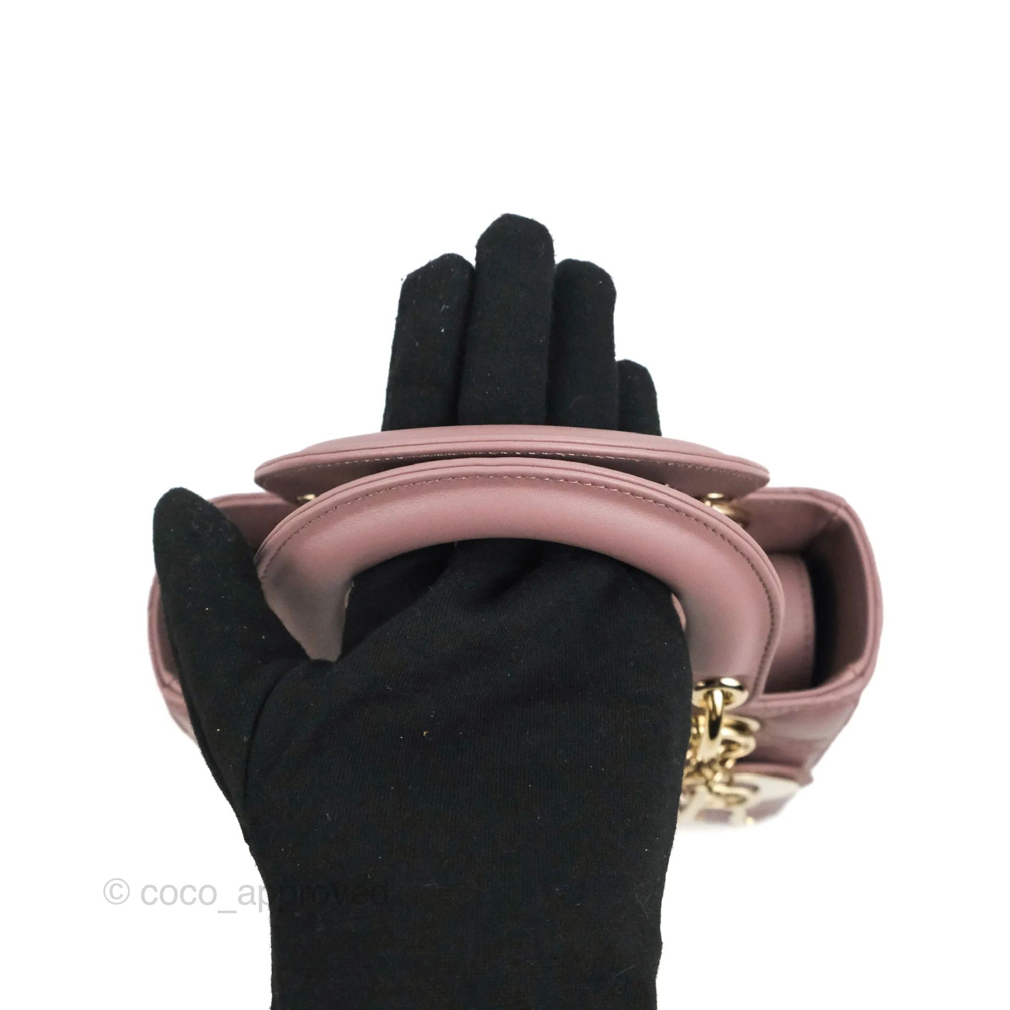 Christian Dior My ABCDior Lady Dior Peony Pink Lambskin Gold Hardware