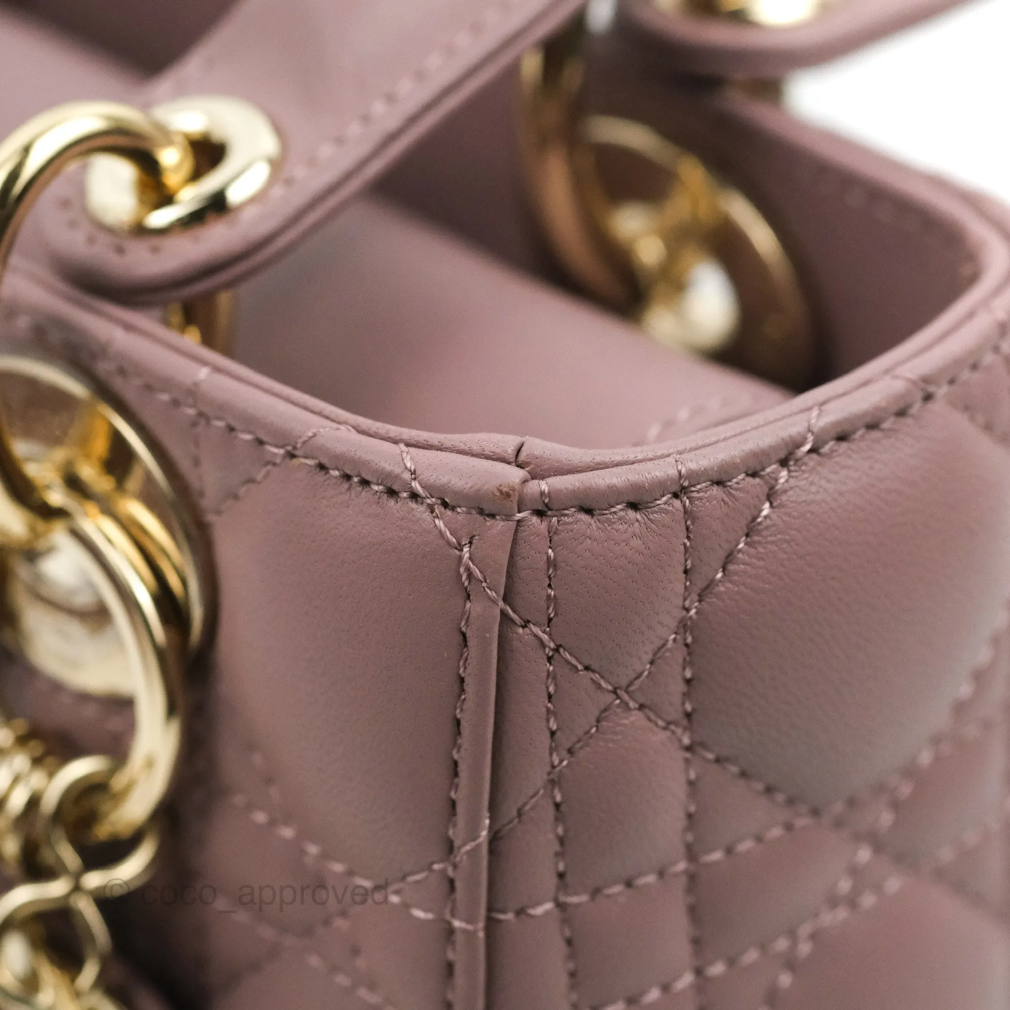 Christian Dior My ABCDior Lady Dior Peony Pink Lambskin Gold Hardware
