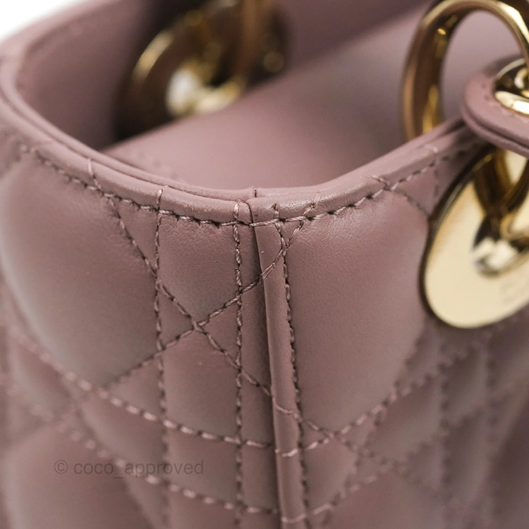 Christian Dior My ABCDior Lady Dior Peony Pink Lambskin Gold Hardware