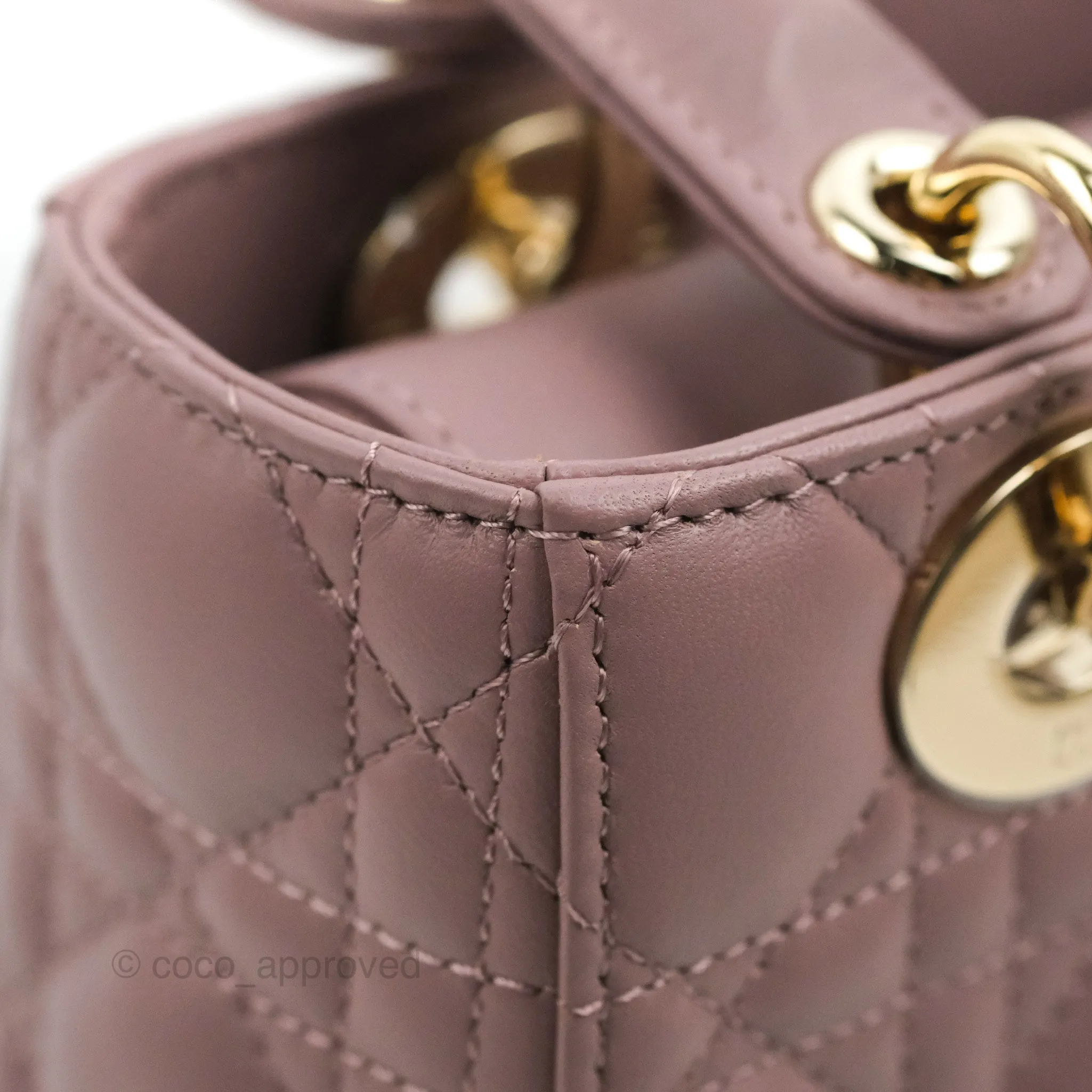 Christian Dior My ABCDior Lady Dior Peony Pink Lambskin Gold Hardware