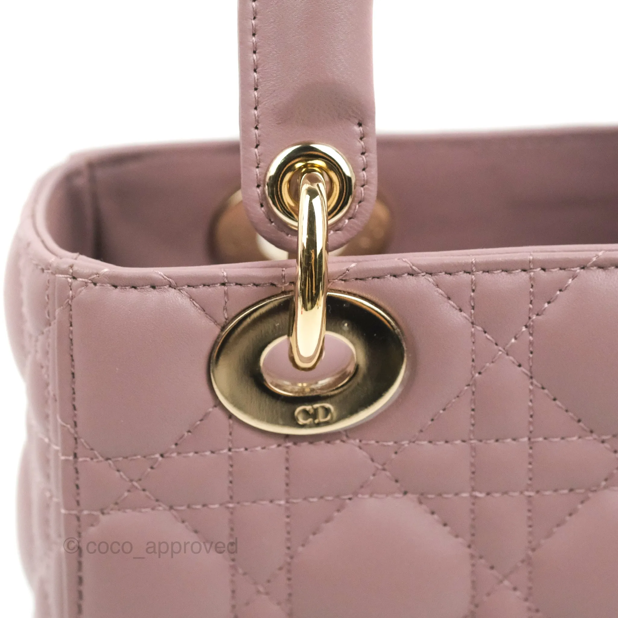 Christian Dior My ABCDior Lady Dior Peony Pink Lambskin Gold Hardware