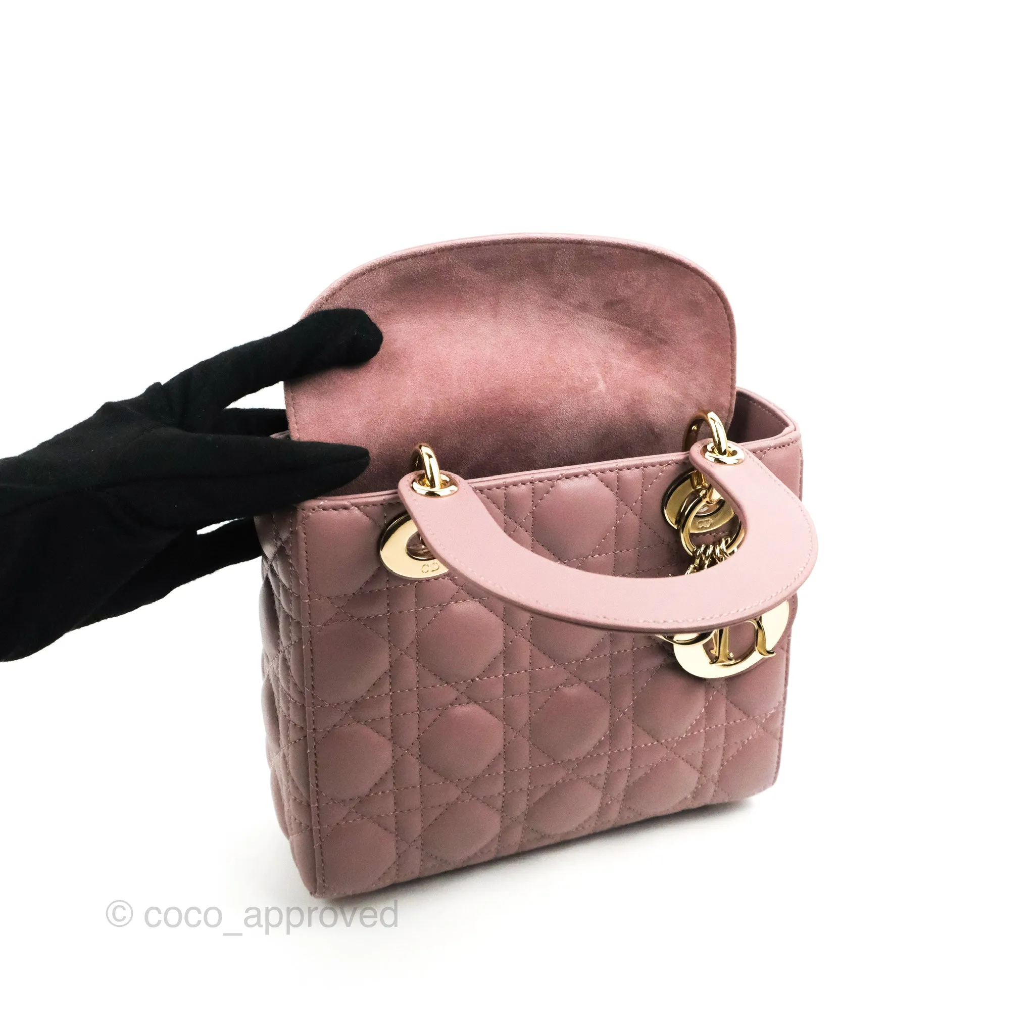Christian Dior My ABCDior Lady Dior Peony Pink Lambskin Gold Hardware