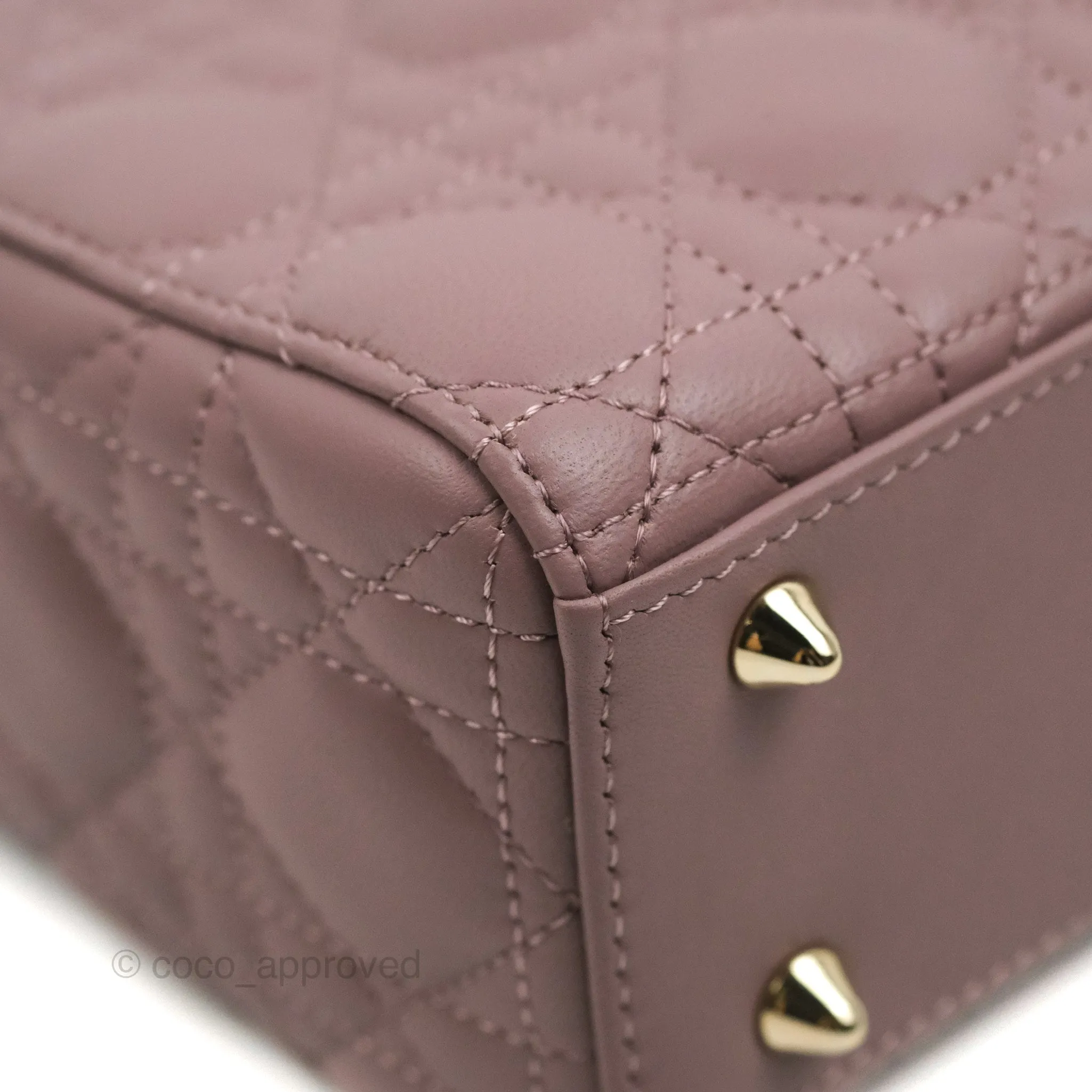Christian Dior My ABCDior Lady Dior Peony Pink Lambskin Gold Hardware