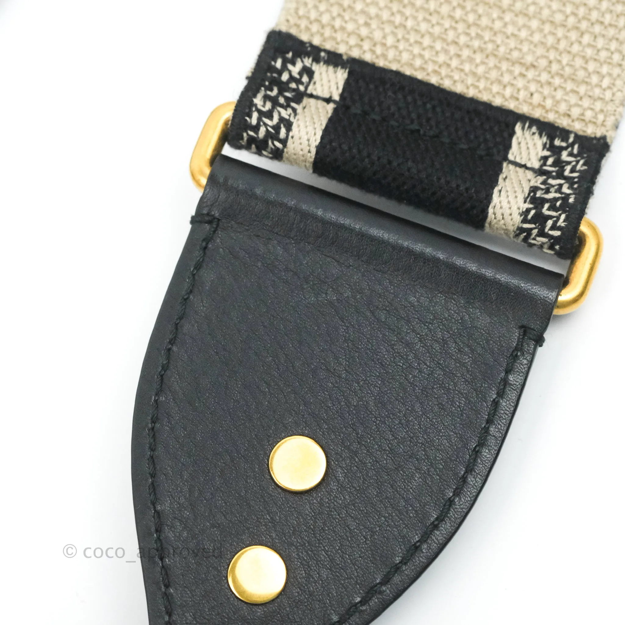 Christian Dior Navy 'Christian Dior Paris' Embroidery Shoulder Strap