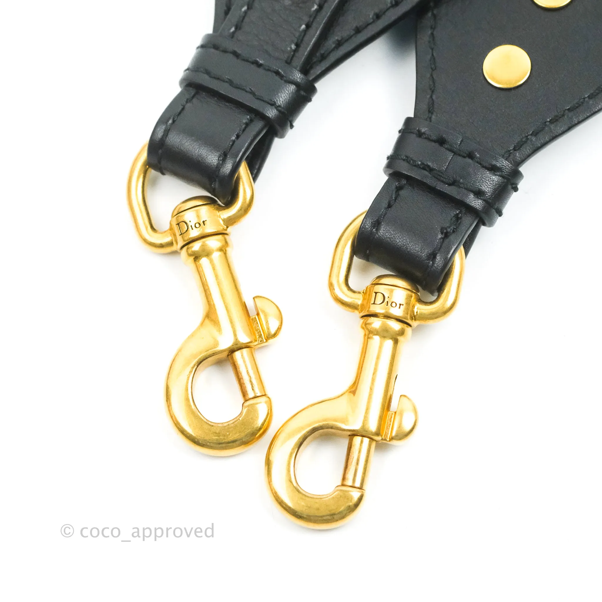 Christian Dior Navy 'Christian Dior Paris' Embroidery Shoulder Strap