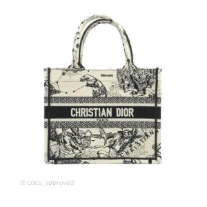 Christian Dior New Small Latte Dior Zodiac Embroidery Canvas Book Tote