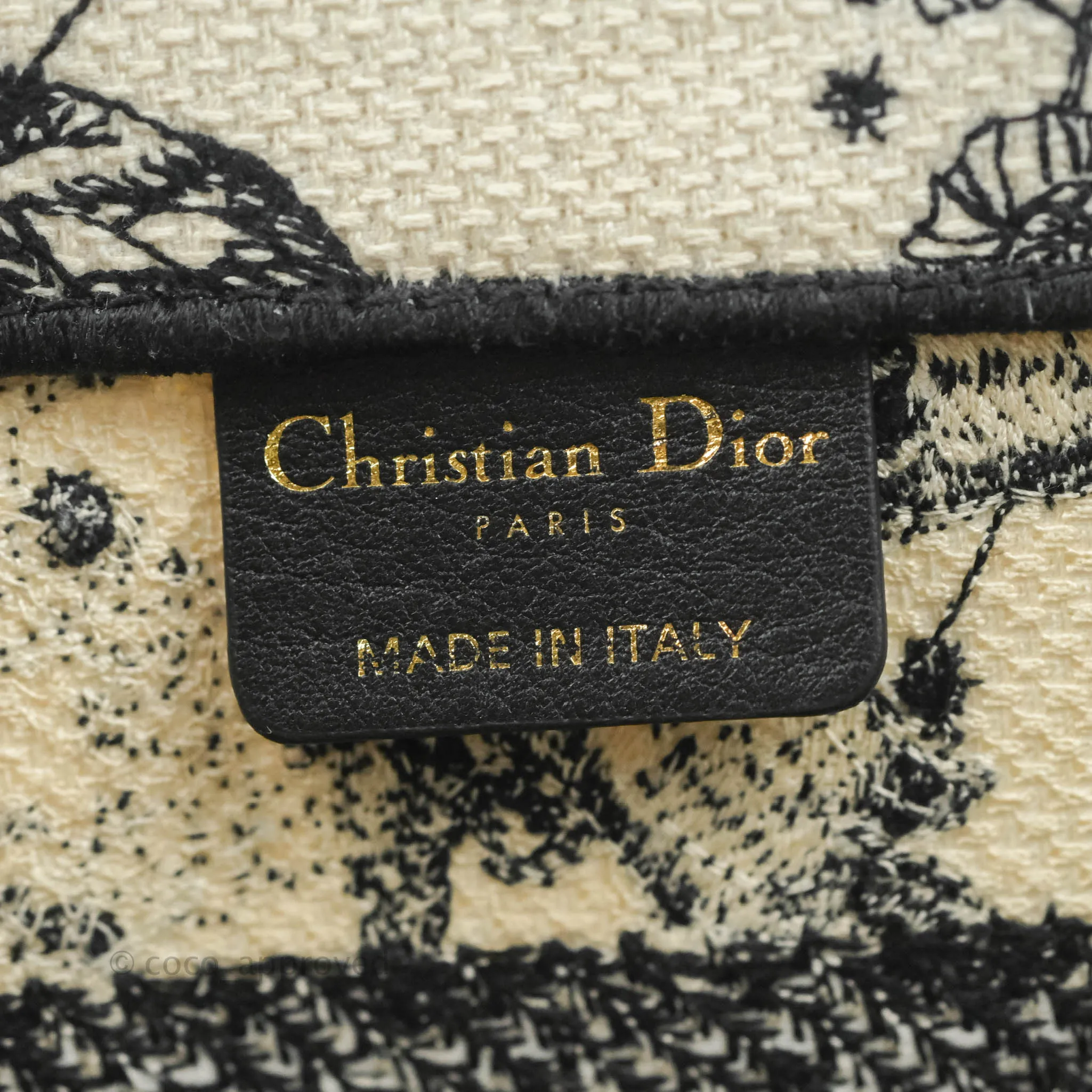 Christian Dior New Small Latte Dior Zodiac Embroidery Canvas Book Tote