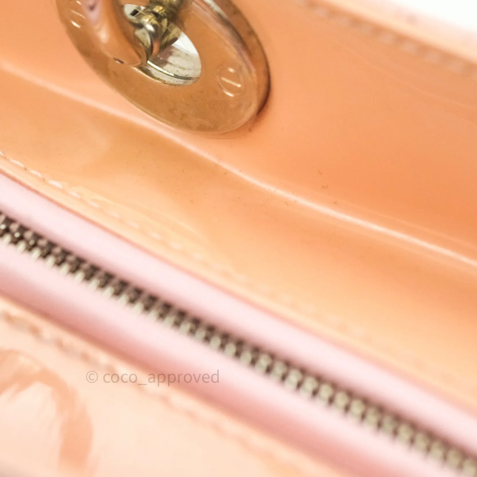 Christian Dior Patent Cannage Large Lady Dior Light Pink