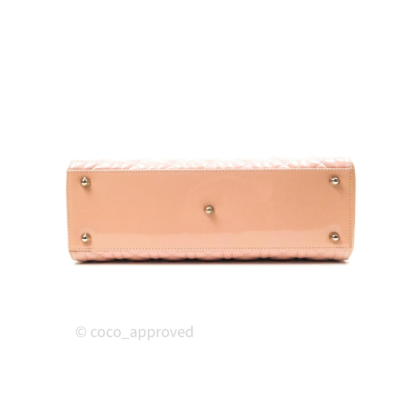 Christian Dior Patent Cannage Large Lady Dior Light Pink