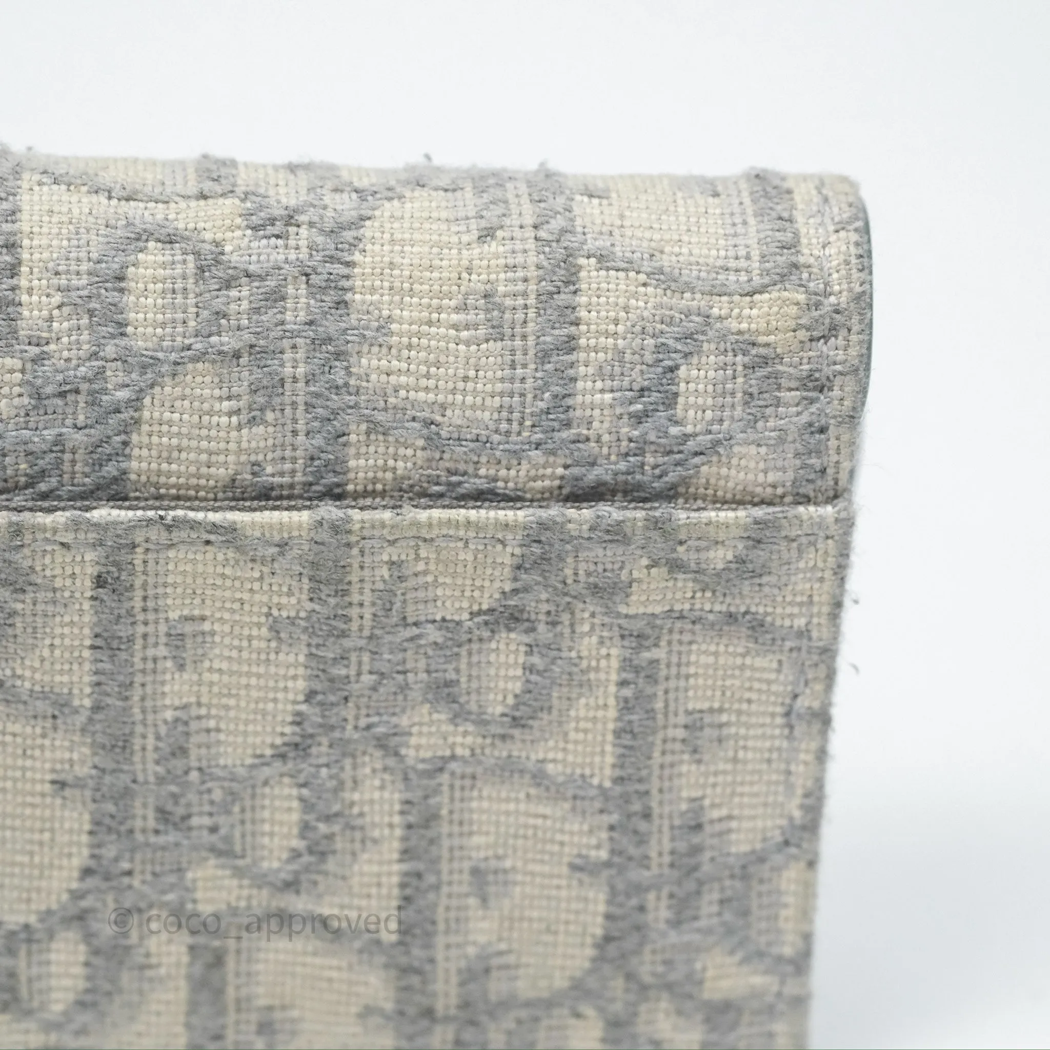 Christian Dior Saddle Bloom Card Holder Gray Dior Oblique Jacquard