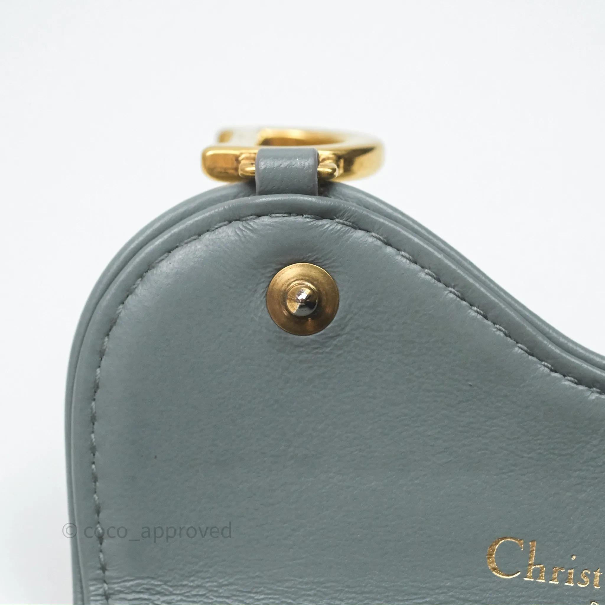 Christian Dior Saddle Bloom Card Holder Gray Dior Oblique Jacquard