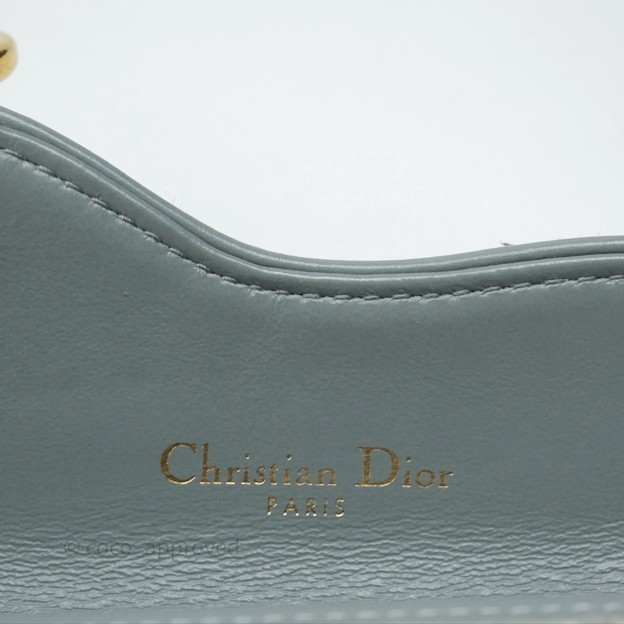 Christian Dior Saddle Bloom Card Holder Gray Dior Oblique Jacquard