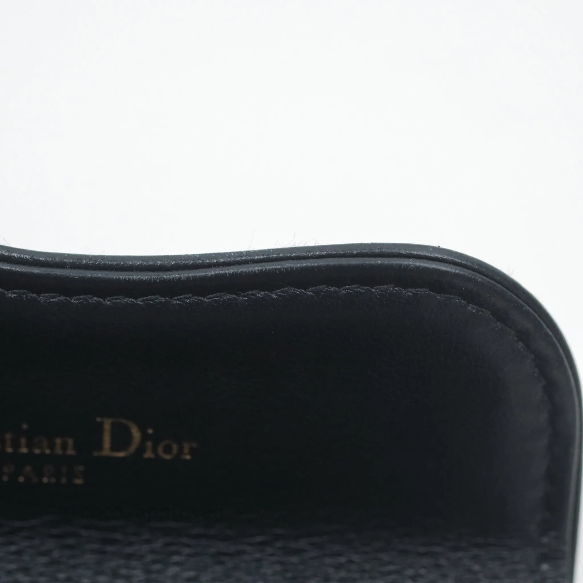 Christian Dior Saddle Flap Card Holder Blue Dior Oblique Jacquard