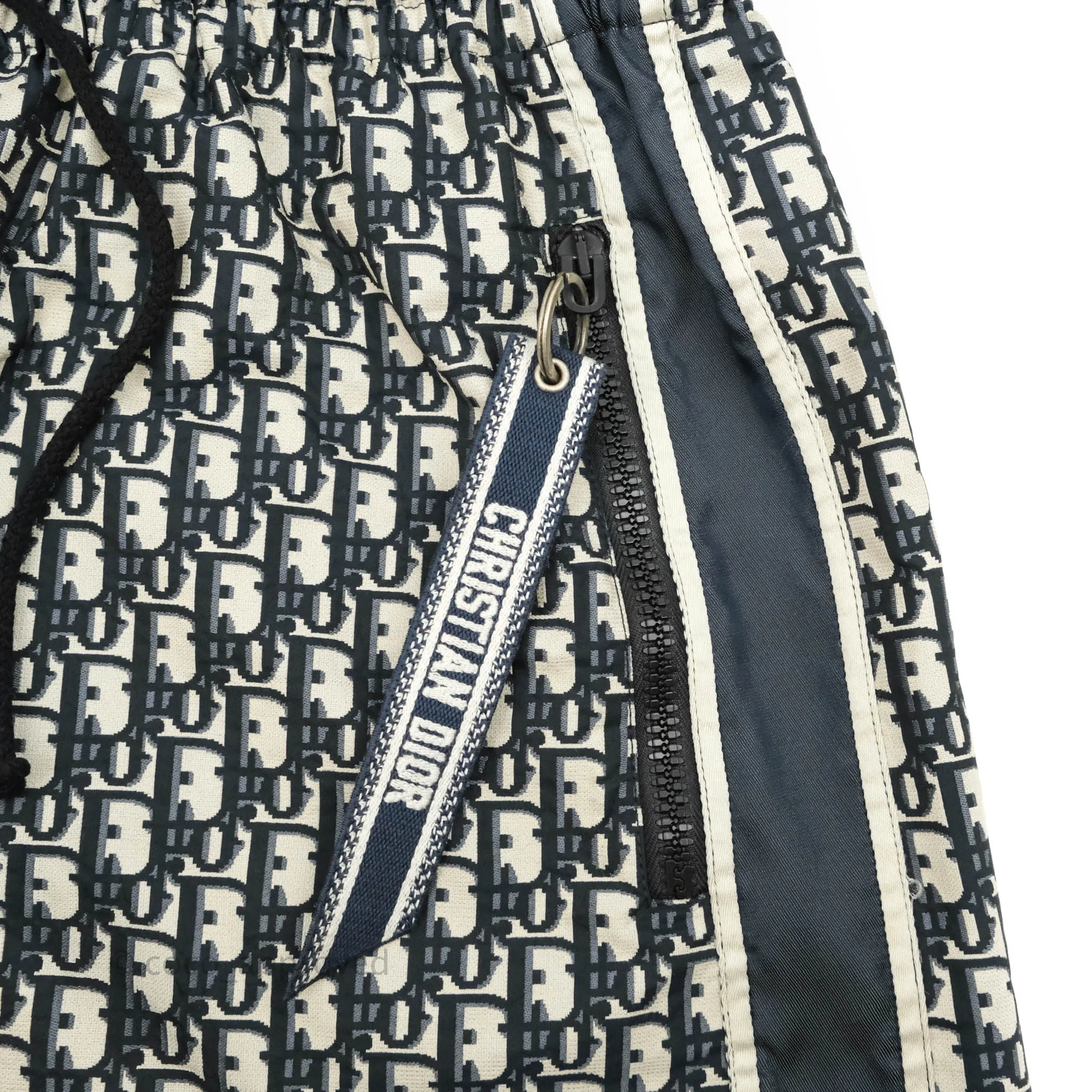 Christian Dior Short Hooded Dress Navy Dior Oblique Jacquard