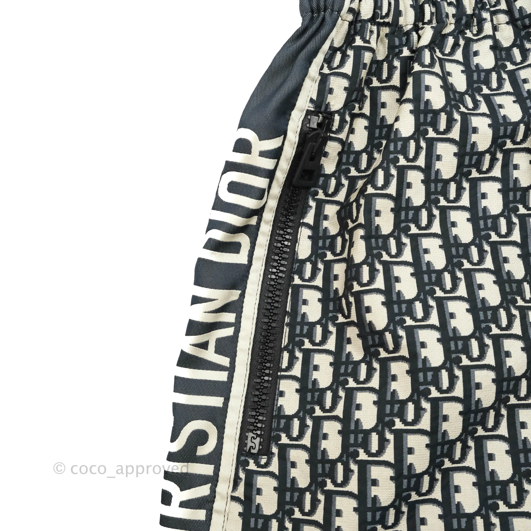 Christian Dior Short Hooded Dress Navy Dior Oblique Jacquard