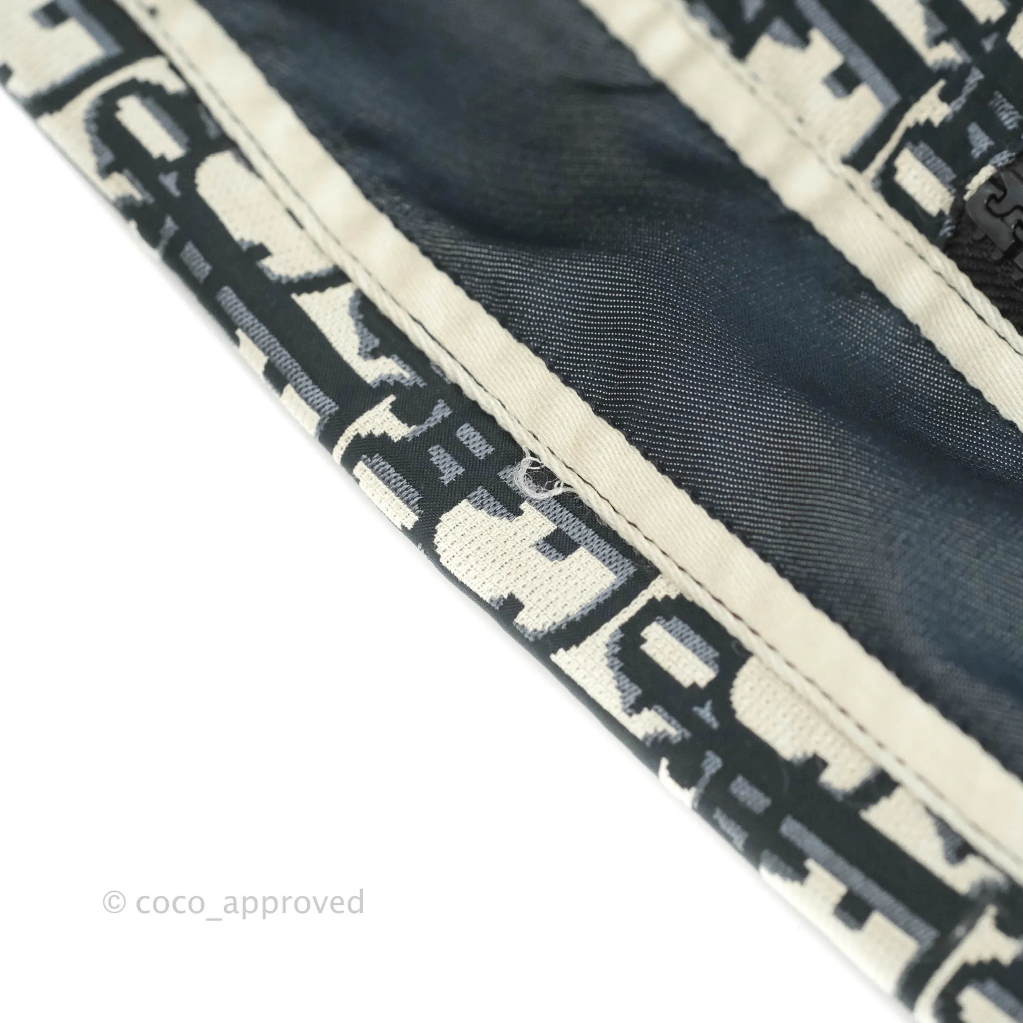 Christian Dior Short Hooded Dress Navy Dior Oblique Jacquard