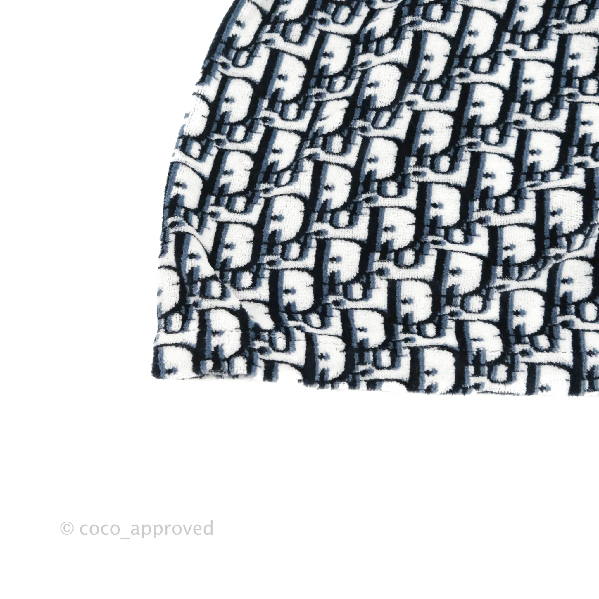 Christian Dior Short Hooded Dress Navy Dior Oblique Motif