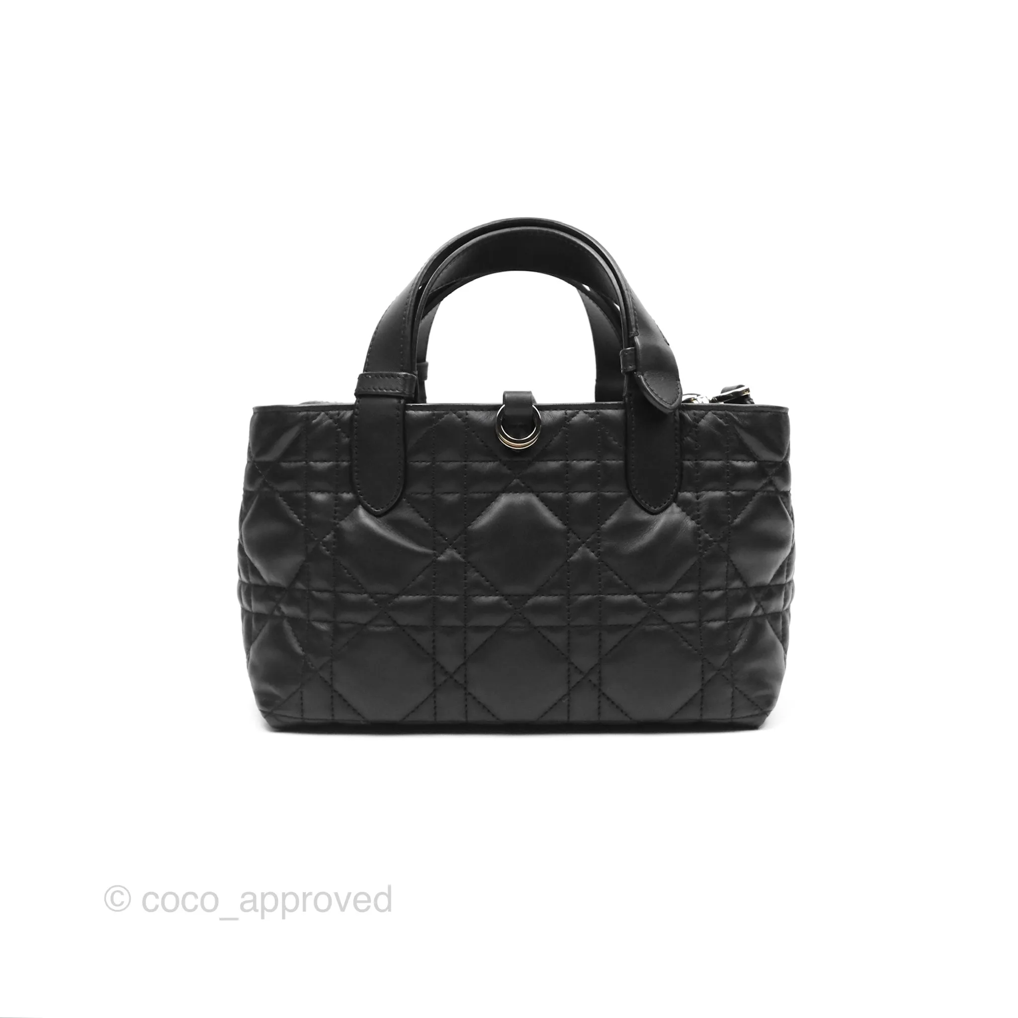 Christian Dior Small Dior Toujours Bag Black Macrocannage Calfskin