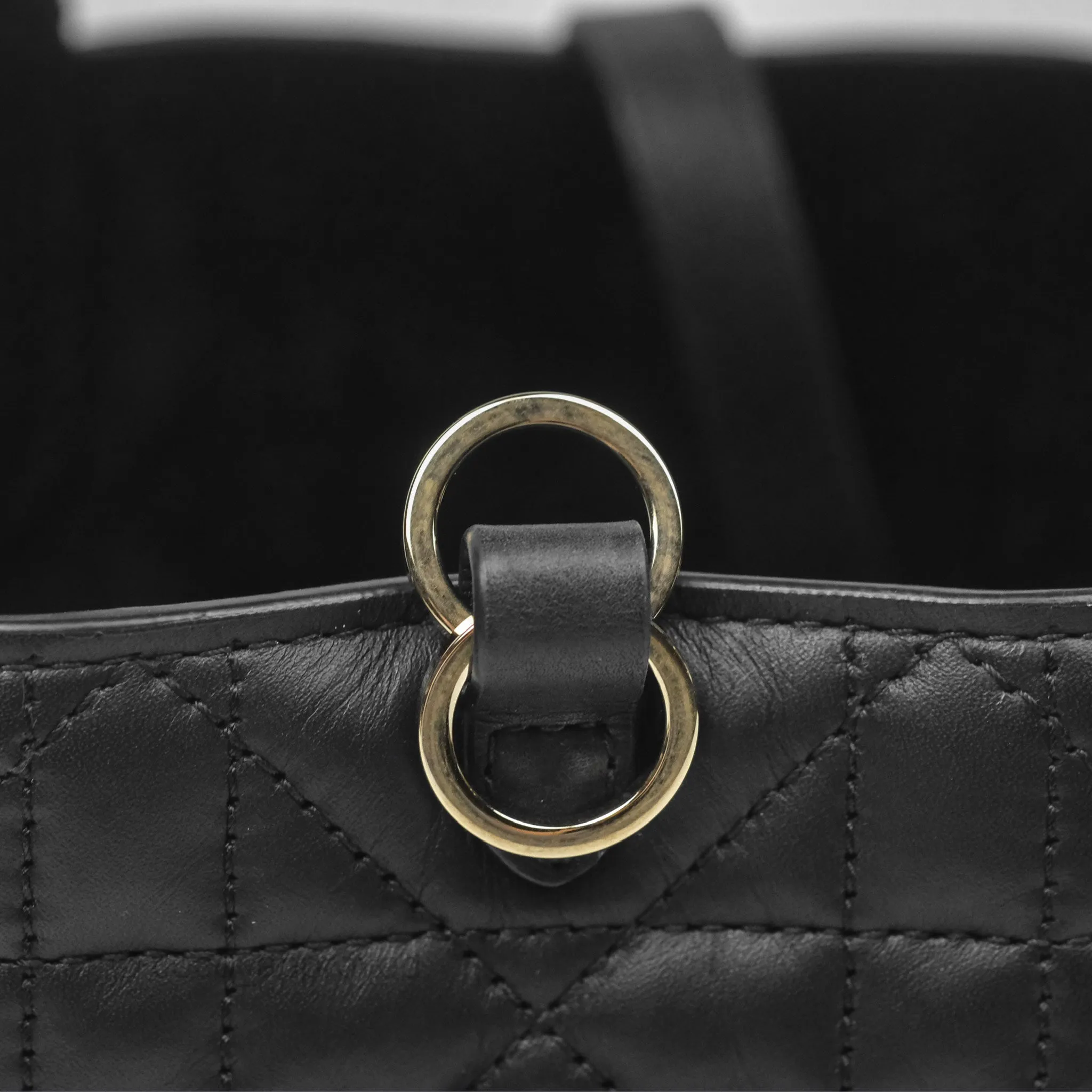 Christian Dior Small Dior Toujours Bag Black Macrocannage Calfskin