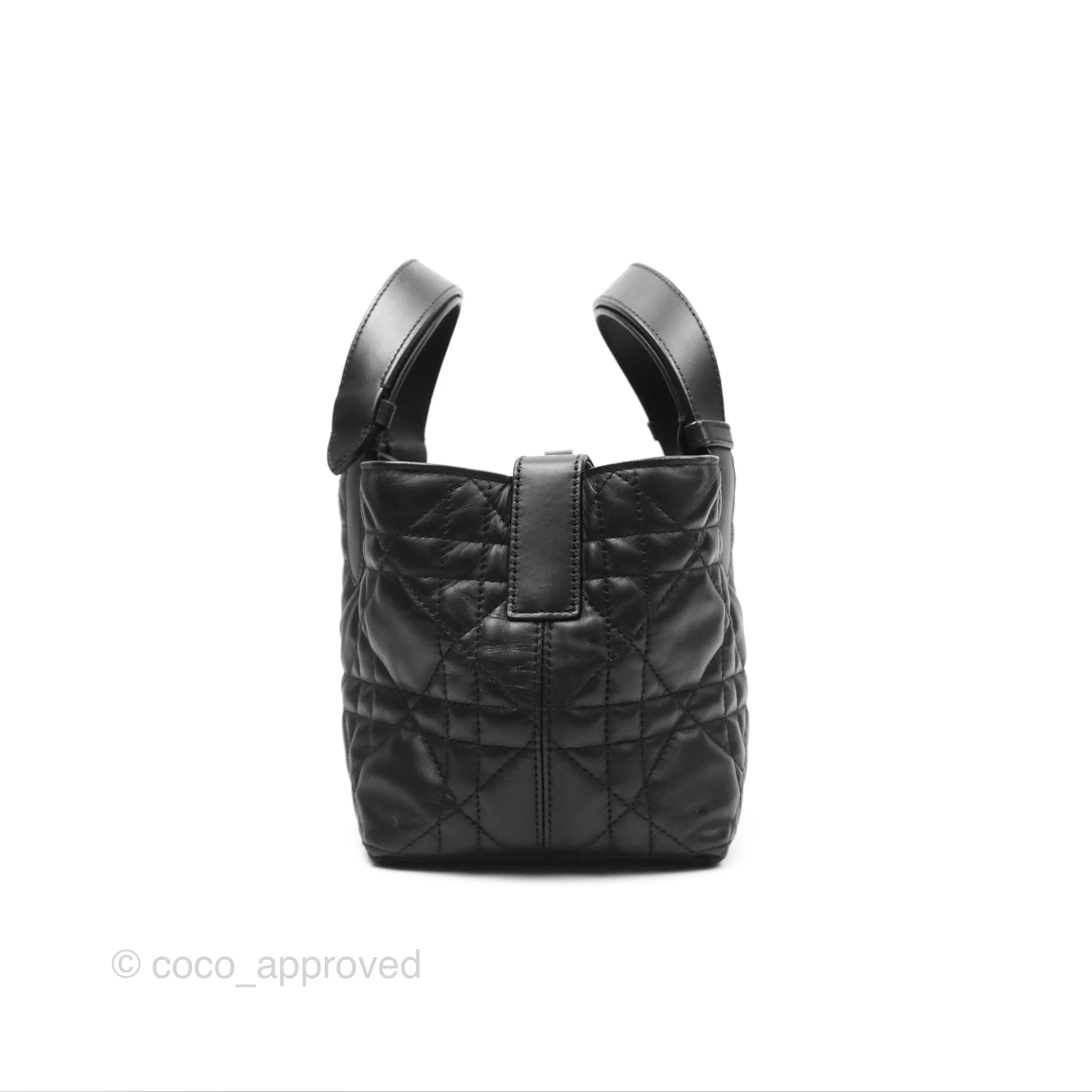 Christian Dior Small Dior Toujours Bag Black Macrocannage Calfskin