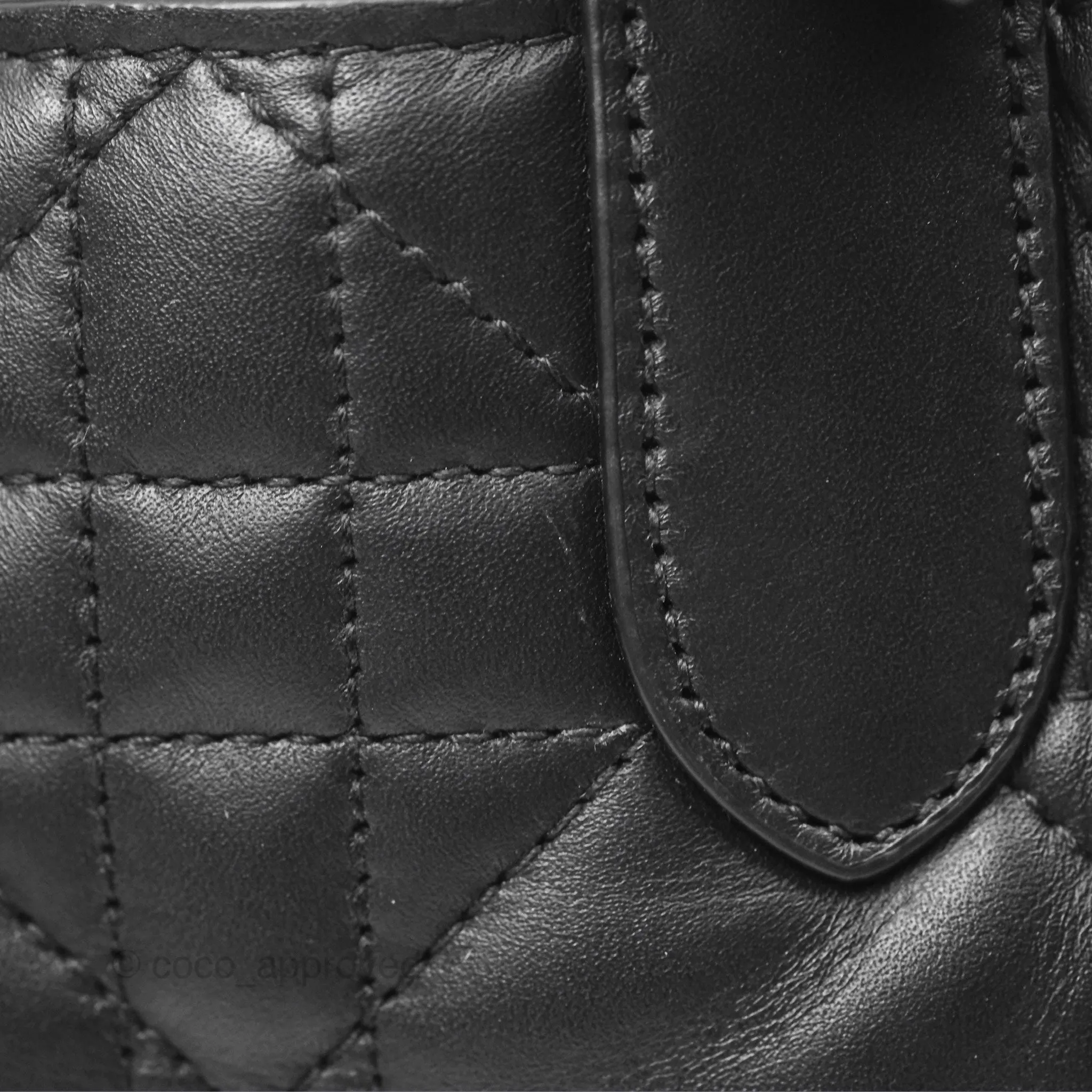 Christian Dior Small Dior Toujours Bag Black Macrocannage Calfskin